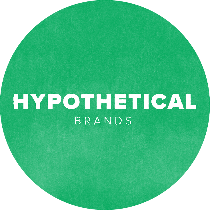 Green background with white text reading "HYPOTHETICAL BRANDS."