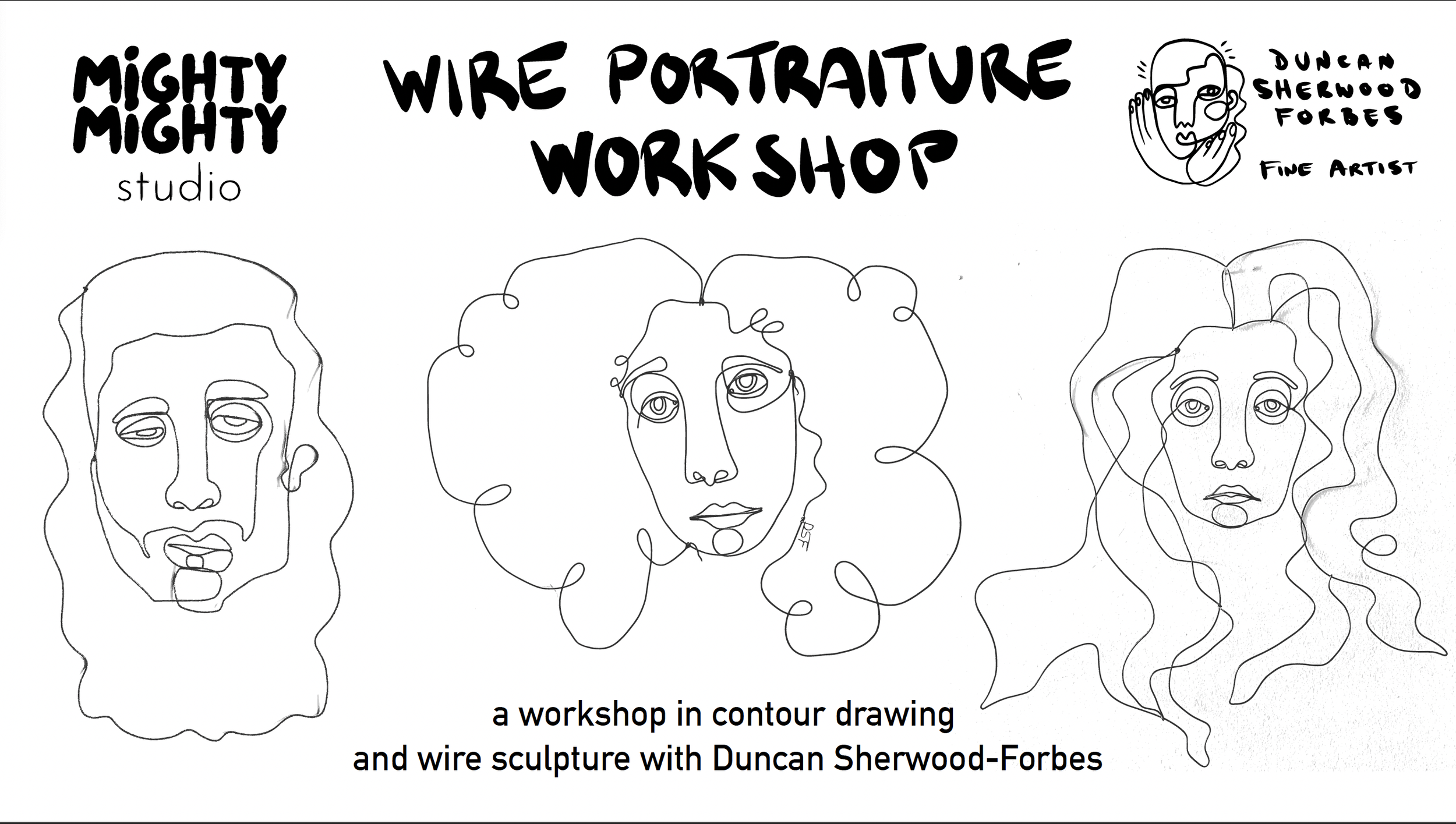 Wire Portraiture + Contour Drawing