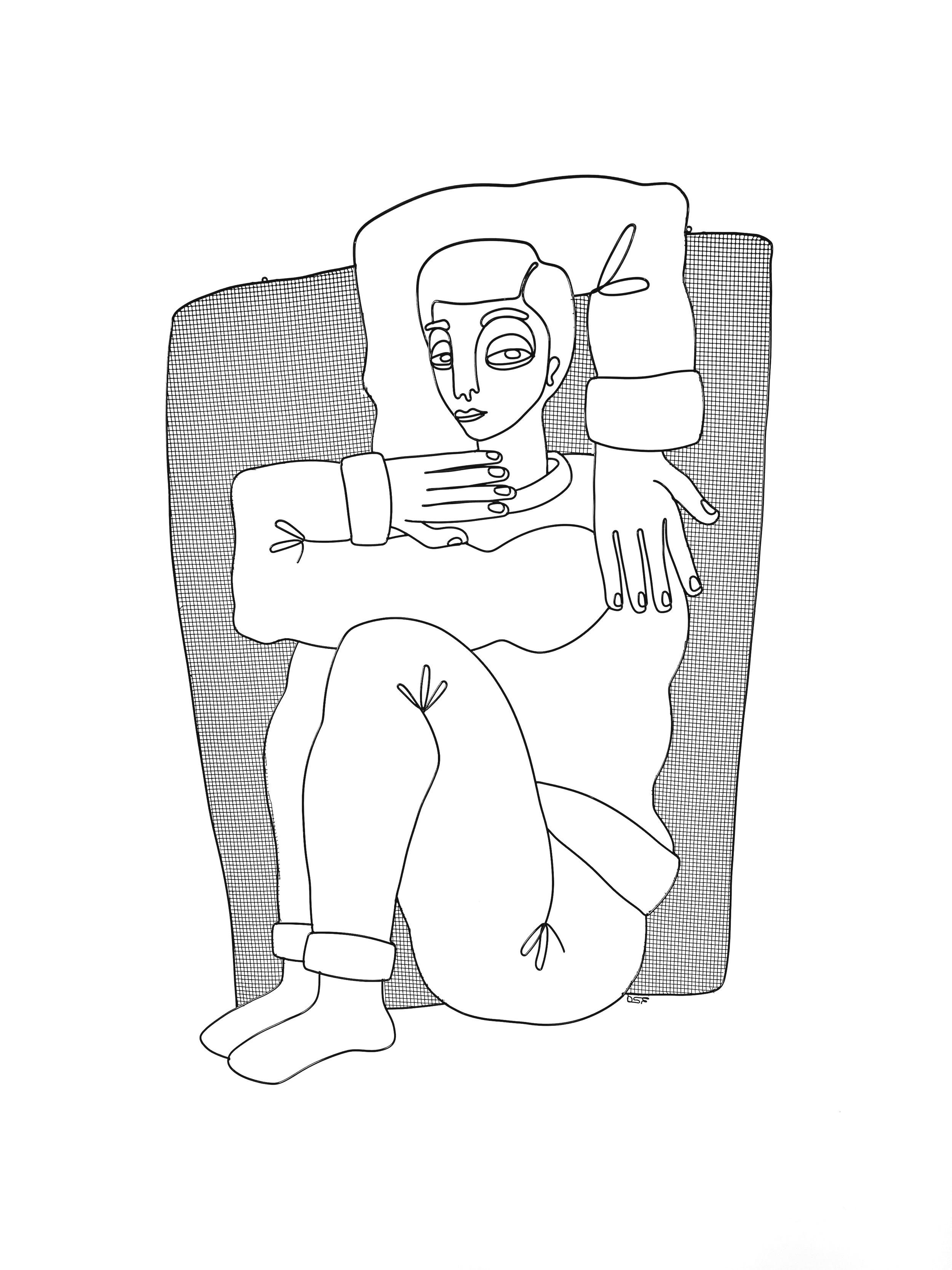 Folded Figure Composition 16, 2026, Powder Coated Steel, 31”x21"x1” 