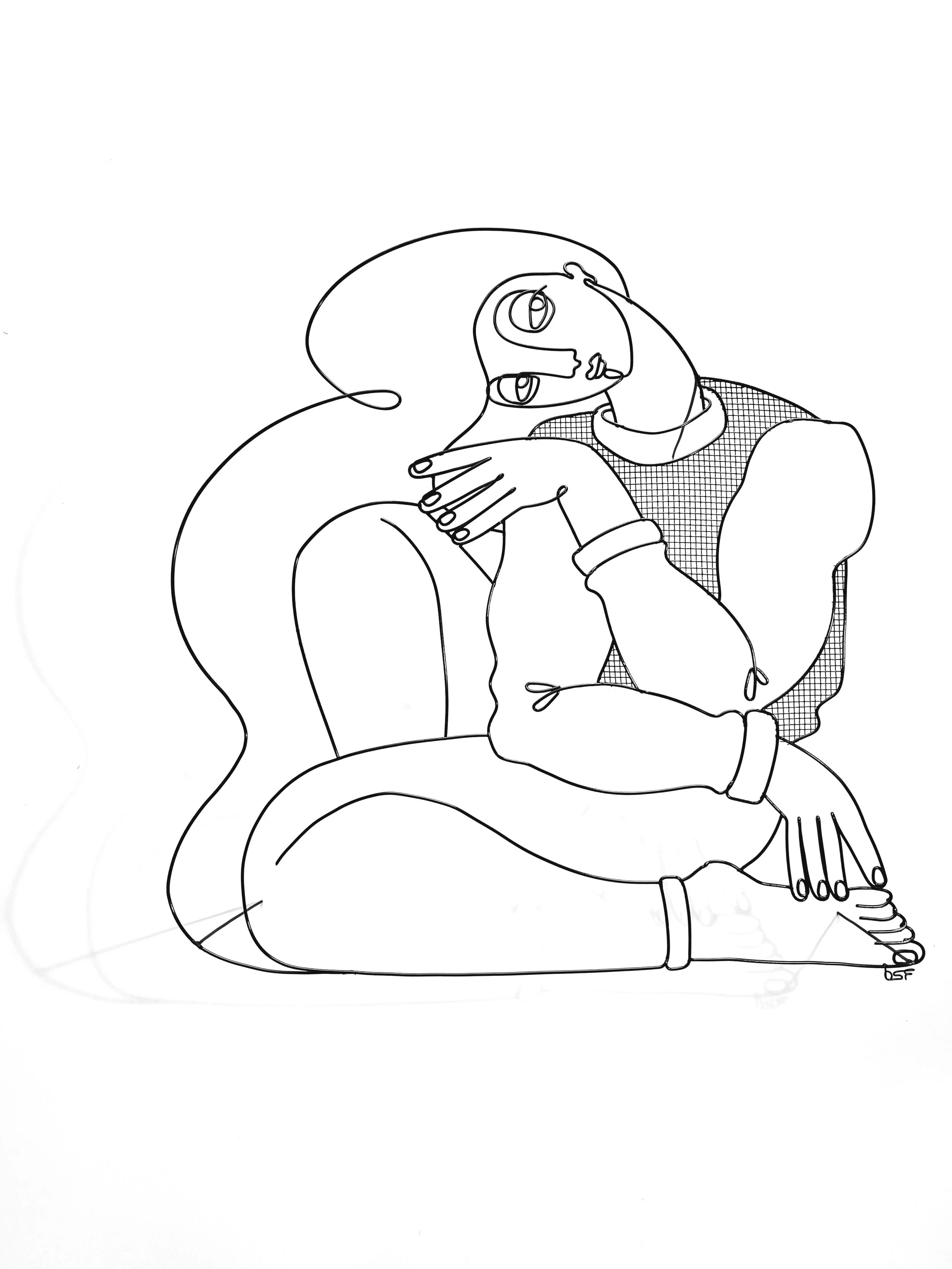 Folded Figure Composition (Sweater Vest 2), 2026, Powder Coated Steel, 18”x18”x4”