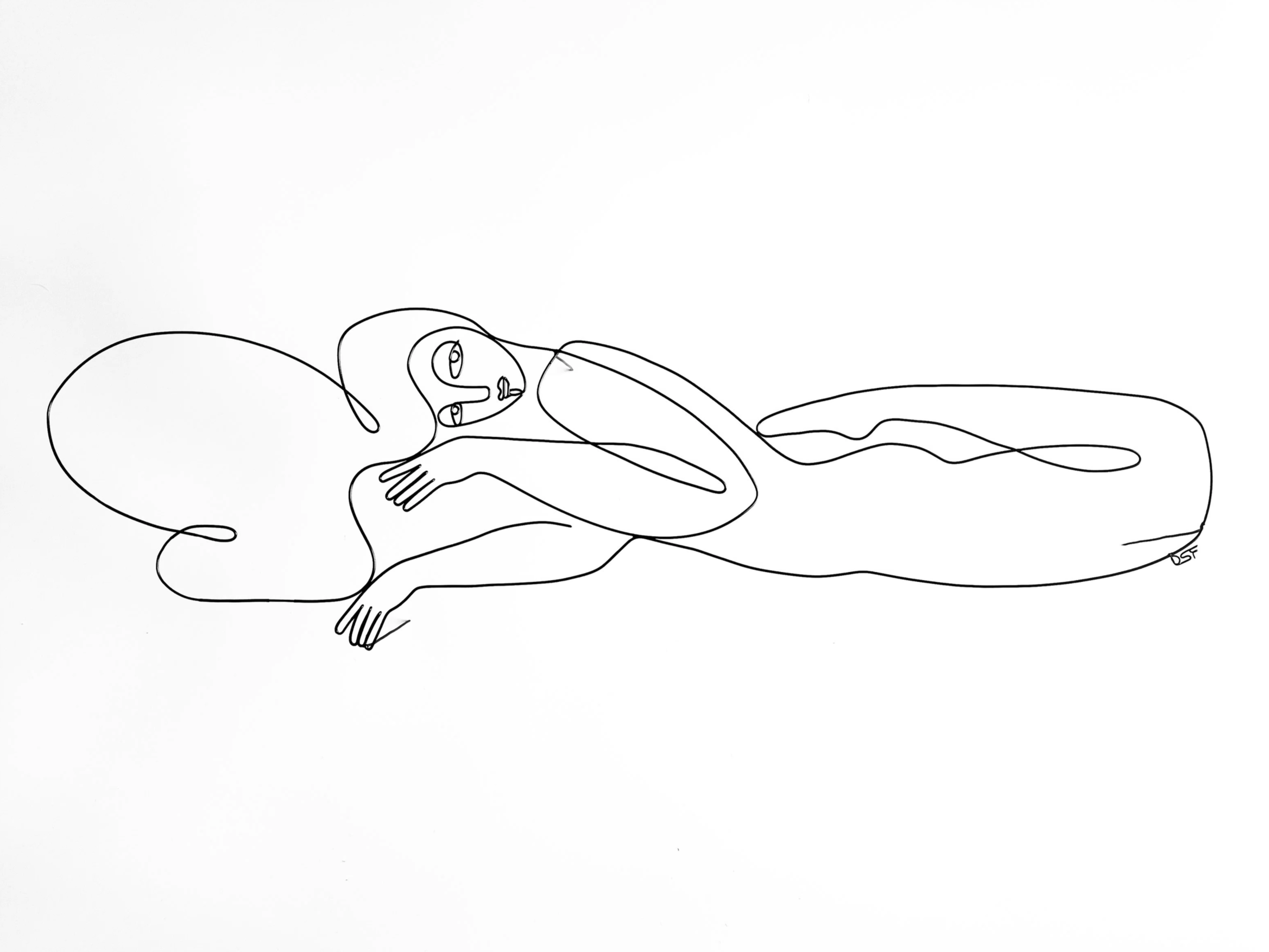 Folded Figure Composition 23, 2026, Powder Coated Steel, 32”x9.5”x3”