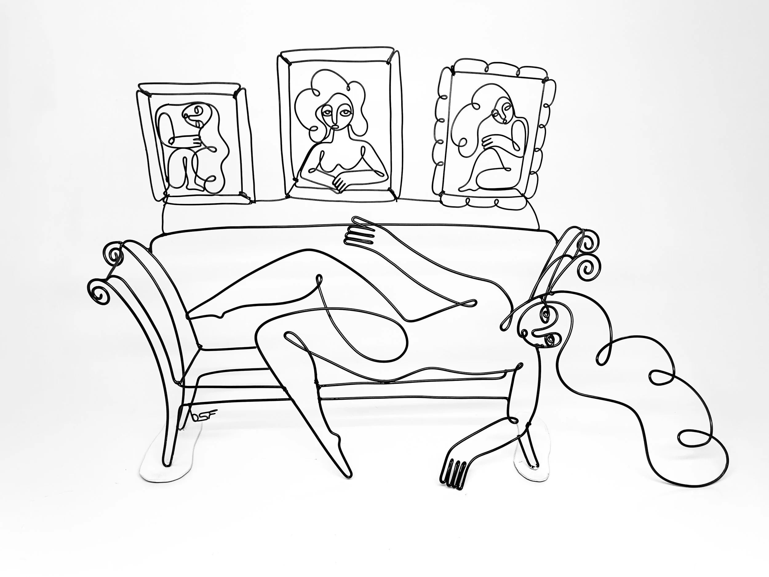 After Dinner Party 2, 2025, Powder Coated Steel + Acrylic, 12”x17”x4.5”