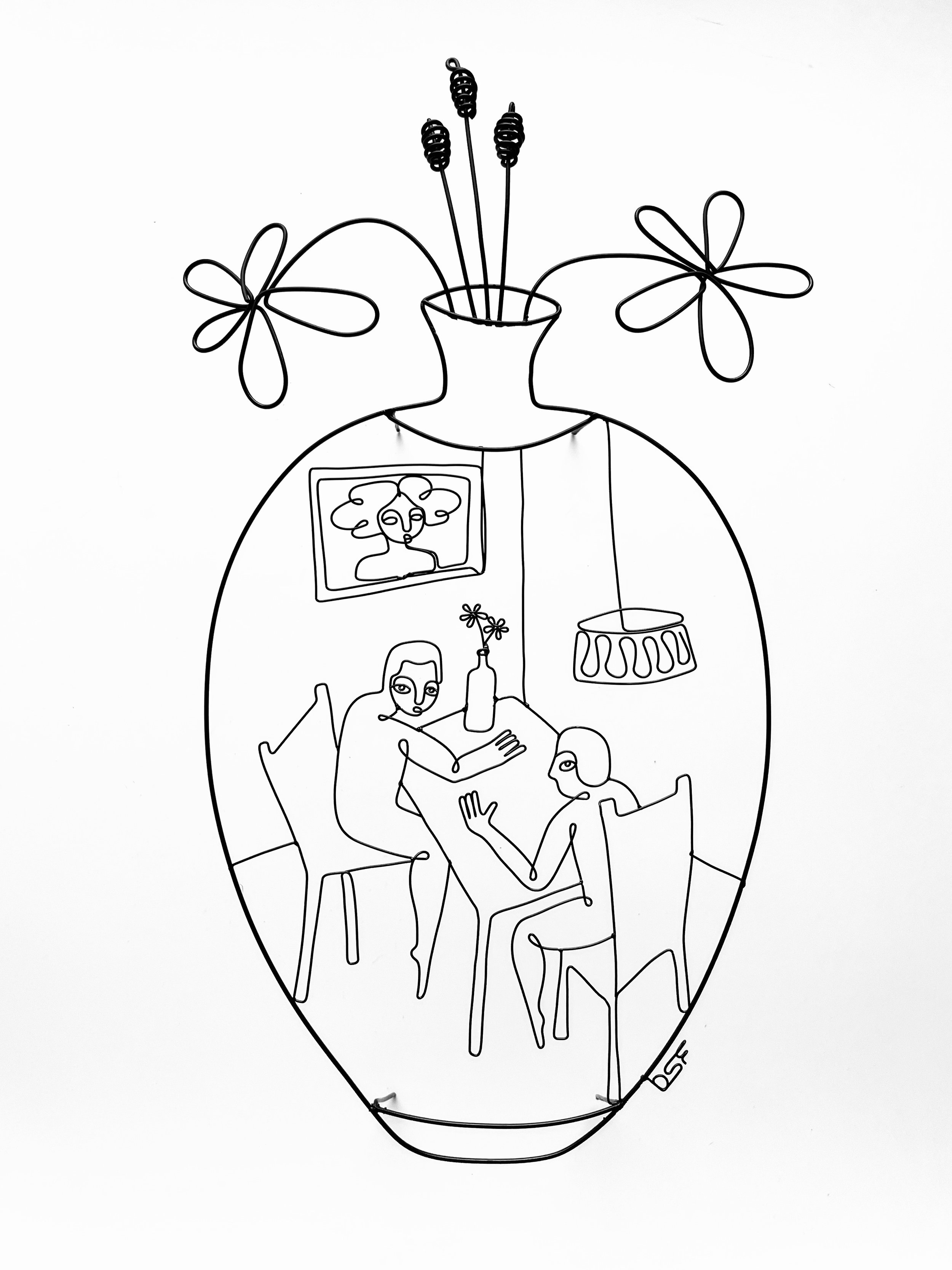 Ode to a Grecian Urn 15 (Politics), 2025, Powder Coated Steel, 9”x17”x3”