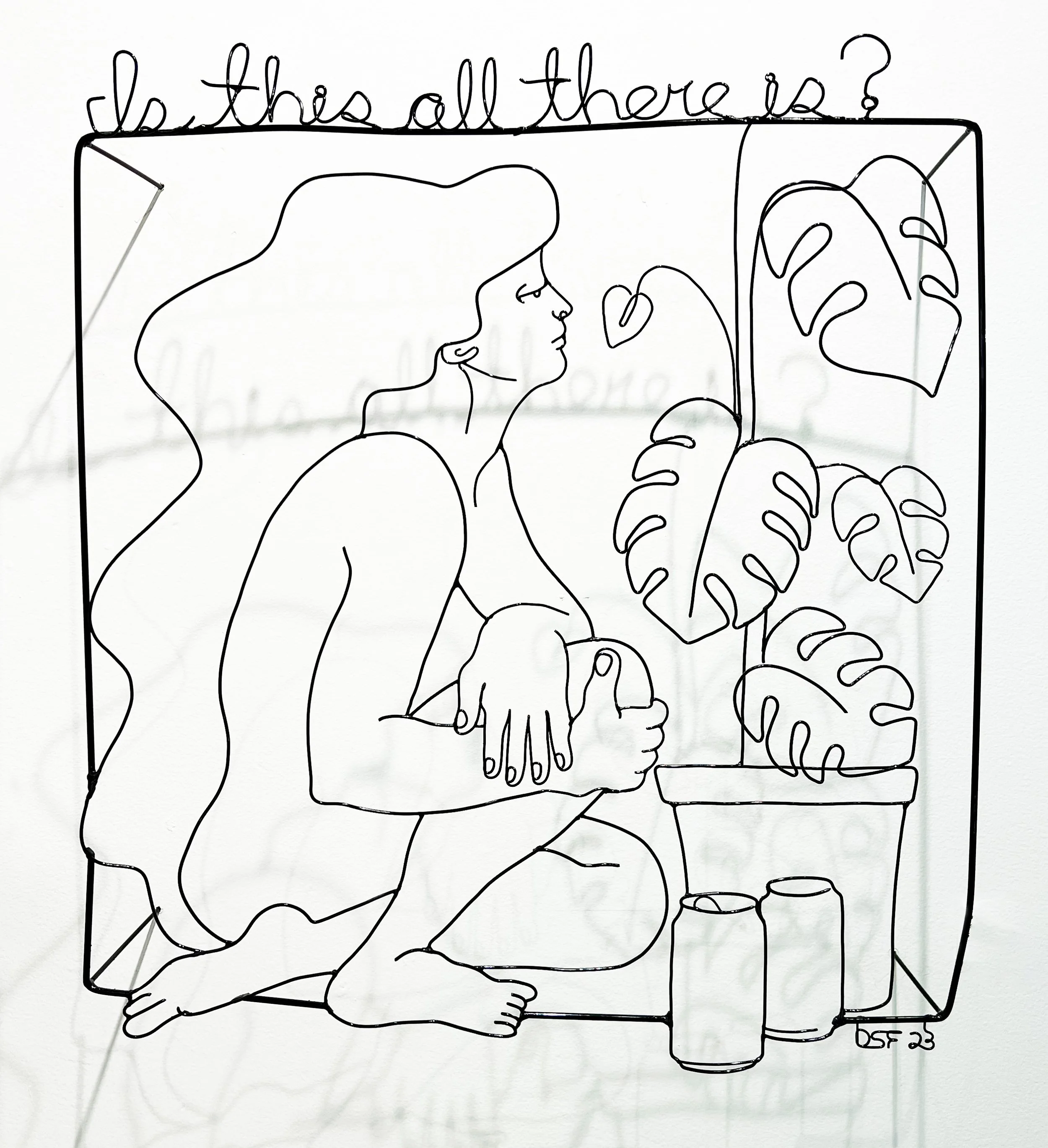 Is This All There Is?, powder coated steel, 26"x27"x4"