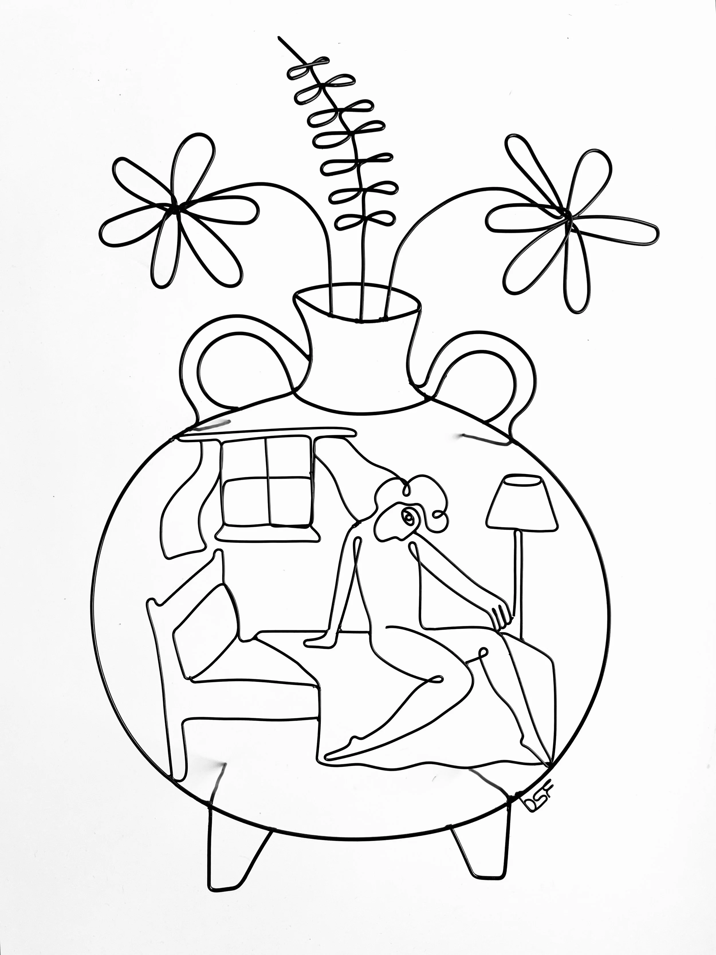 Ode to a Grecian Urn 8 (Good Morning), 2025, Powder Coated Steel, 9.5”x15.5”x3”