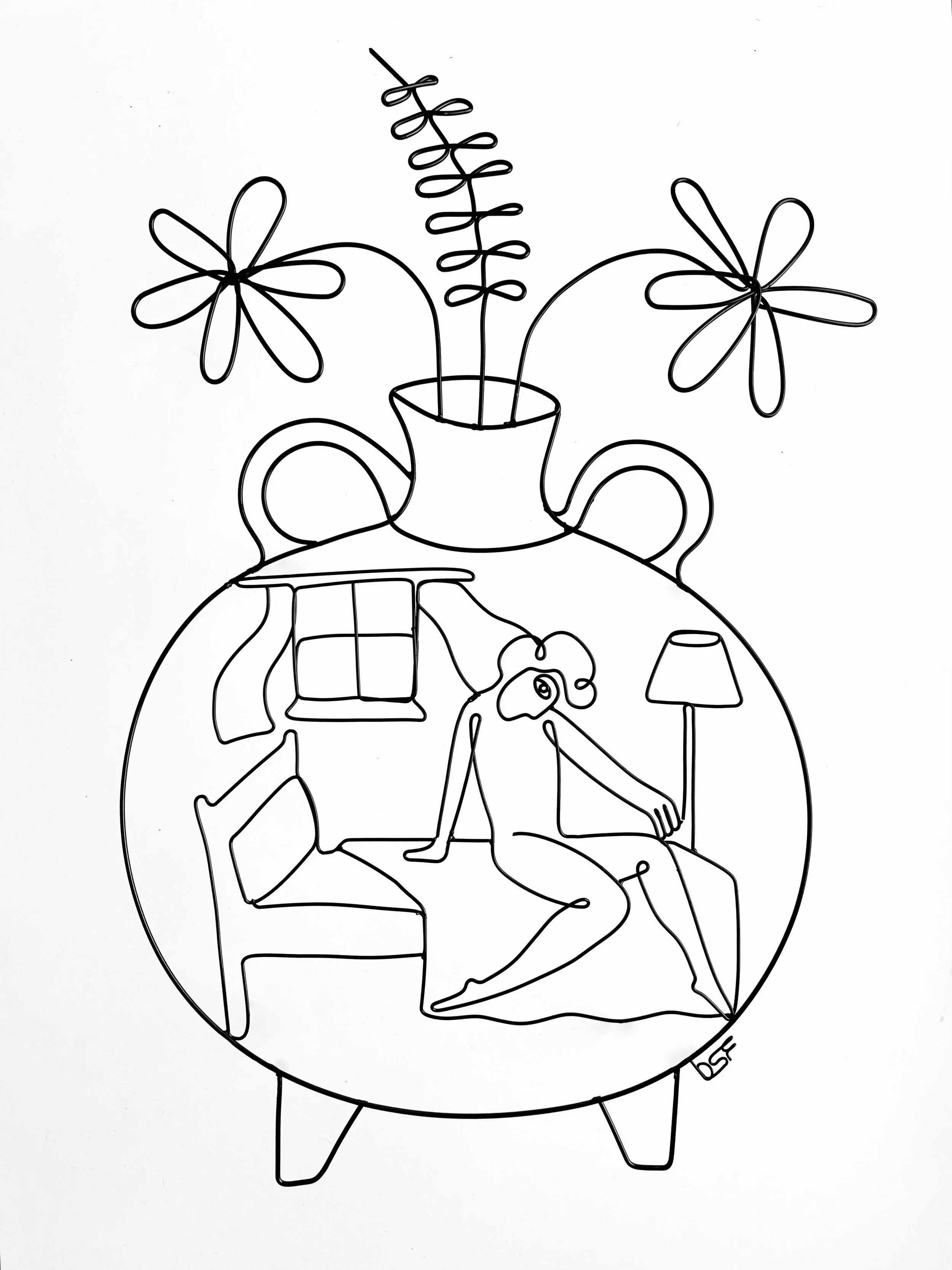 Ode to a Grecian Urn 8 (Good Morning), 2025, Powder Coated Steel, 10”x15.5”x3”
 - available at SOBU