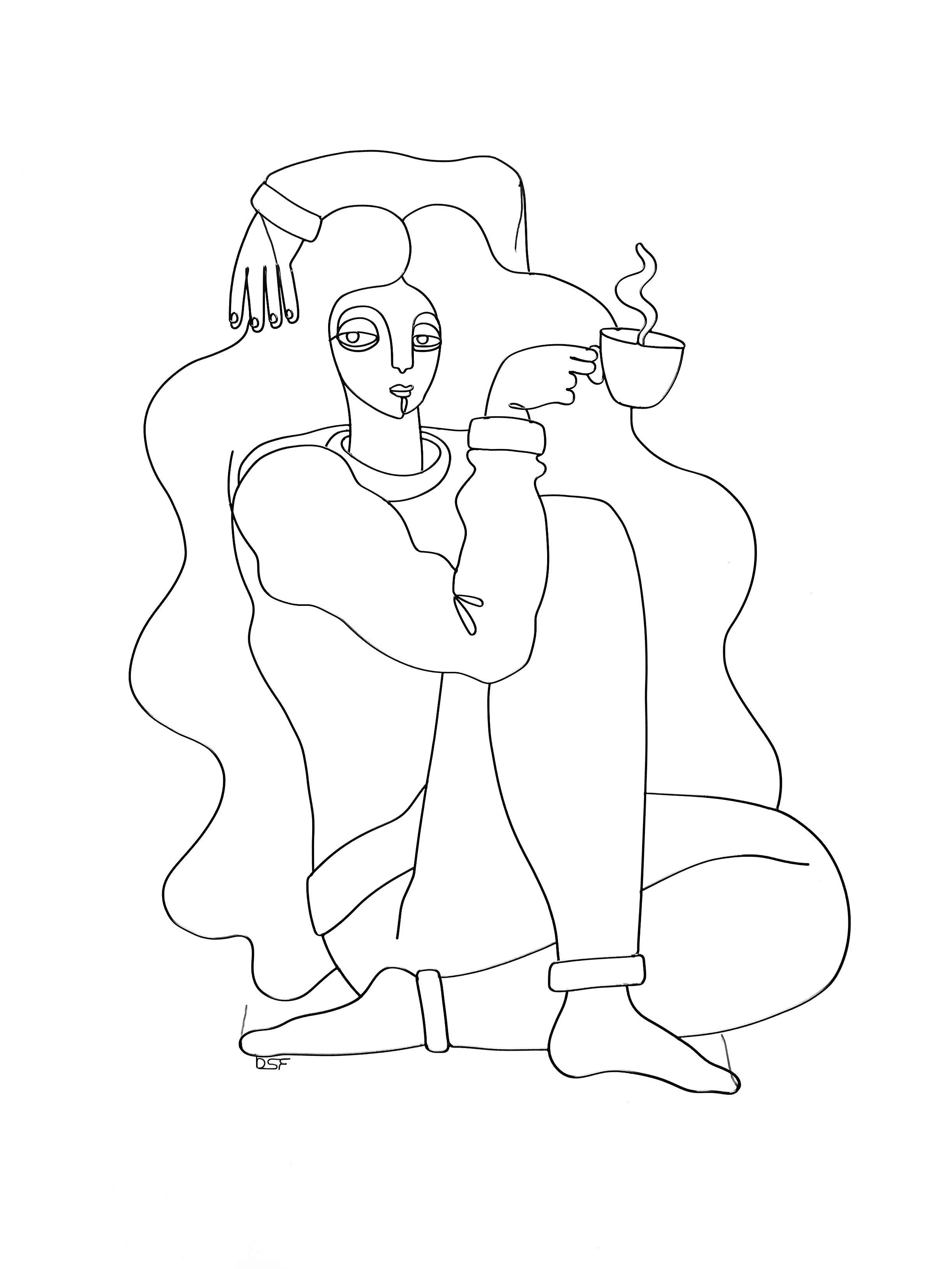 Folded Figure Composition 20, 2026, Powder Coated Steel, 25"x19.5”x4”