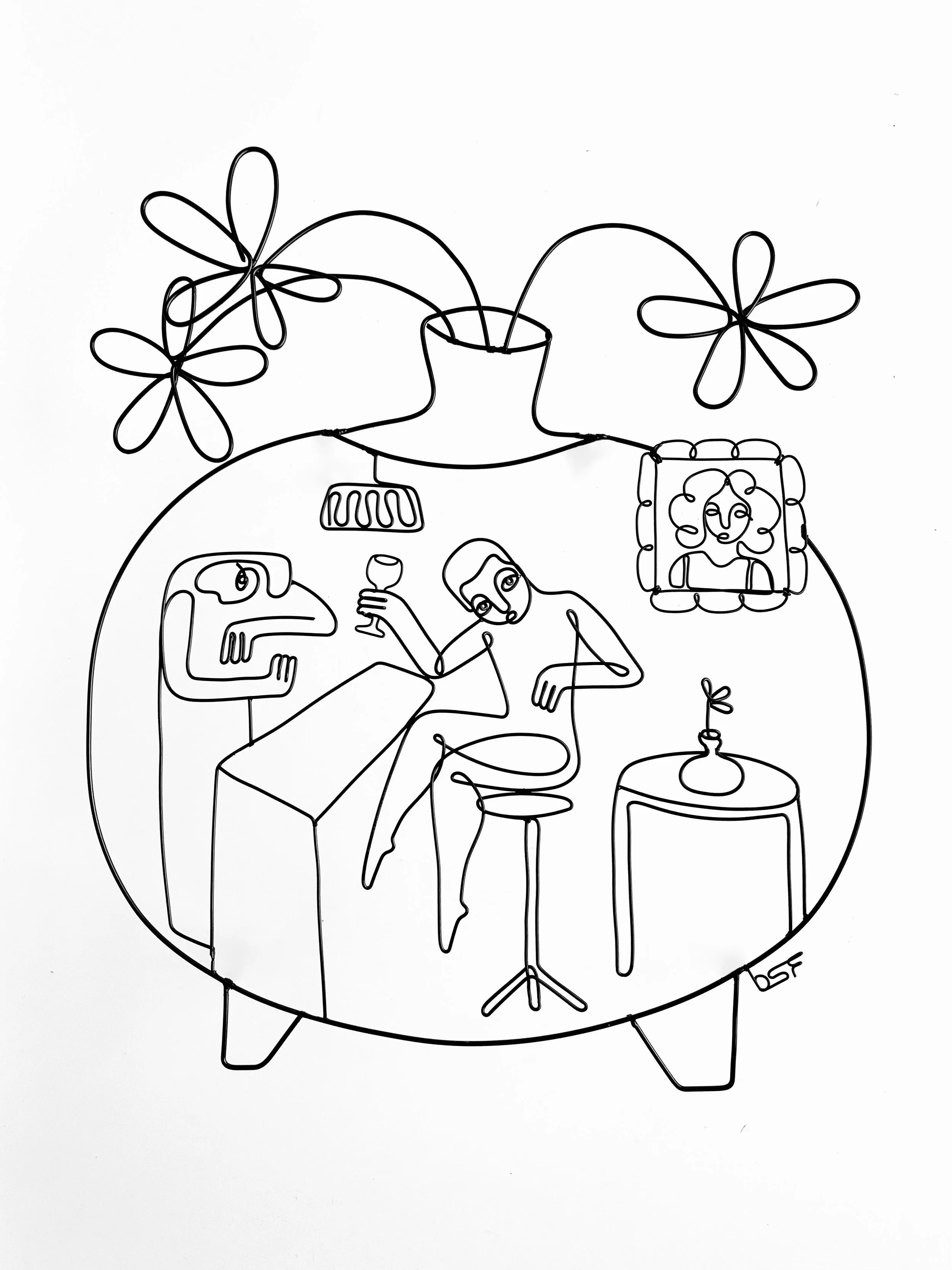 Ode to a Grecian Urn 10 (Happy Hour), 2025, Powder Coated Steel, 11.5”x12”x3”