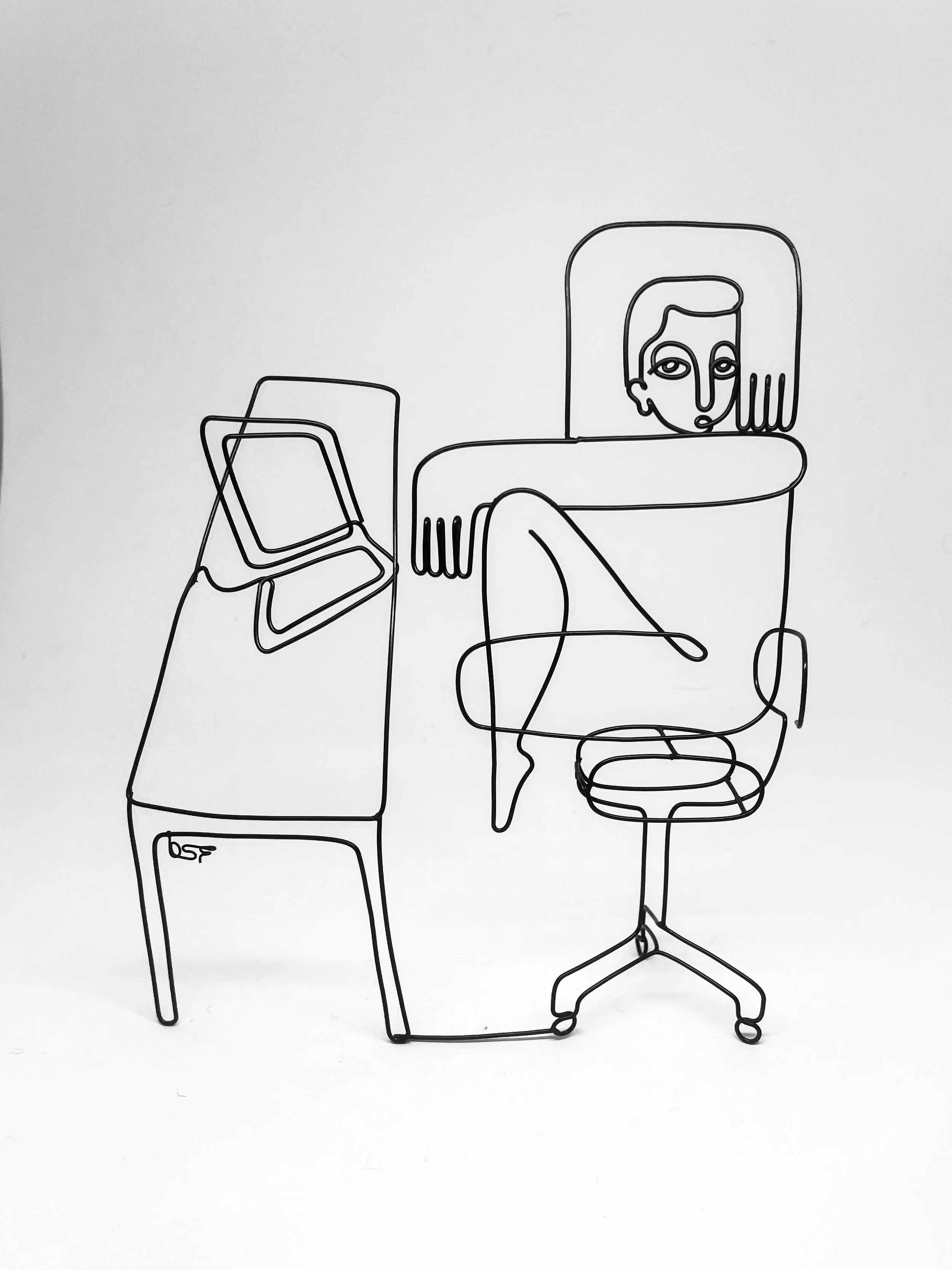 It’s Only Monday, 2025, Powder Coated Steel, 10”x11”x4”