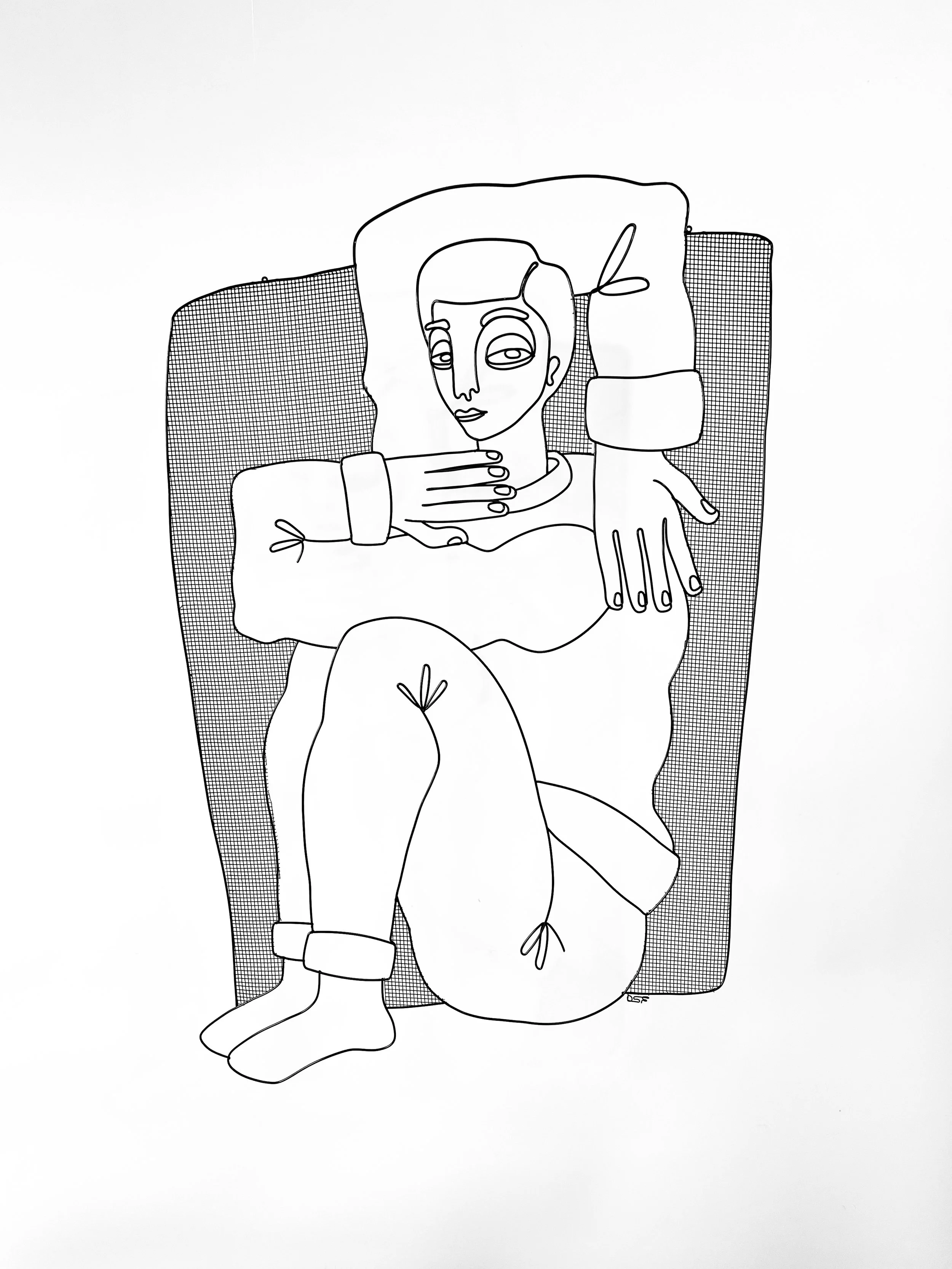 Folded Figure Composition 16, Powder Coated Steel, 21”x31”x6” 