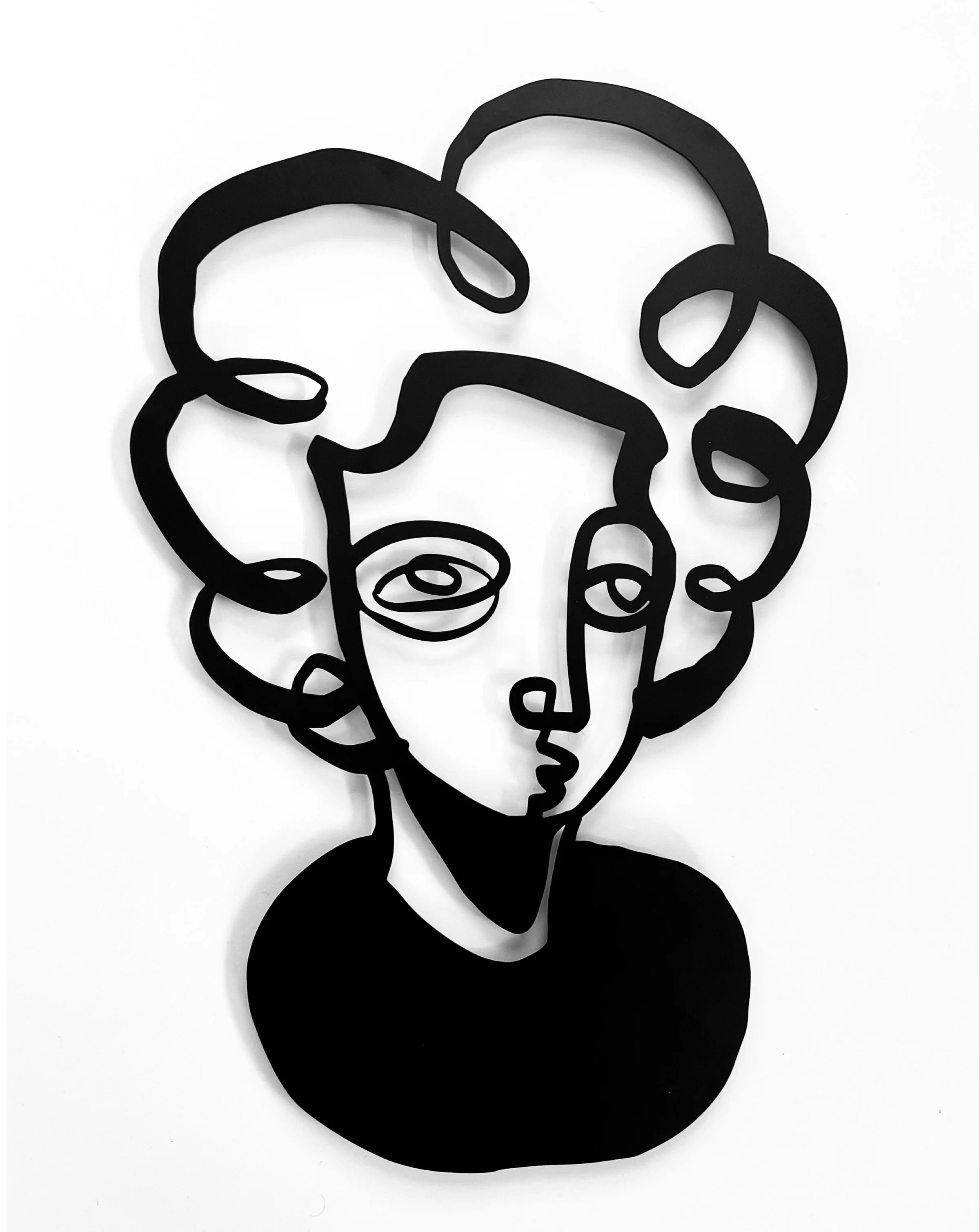 Permutation 5A, 2024, Powder Coated Steel, edition of 10, 18”x12”x0.5”