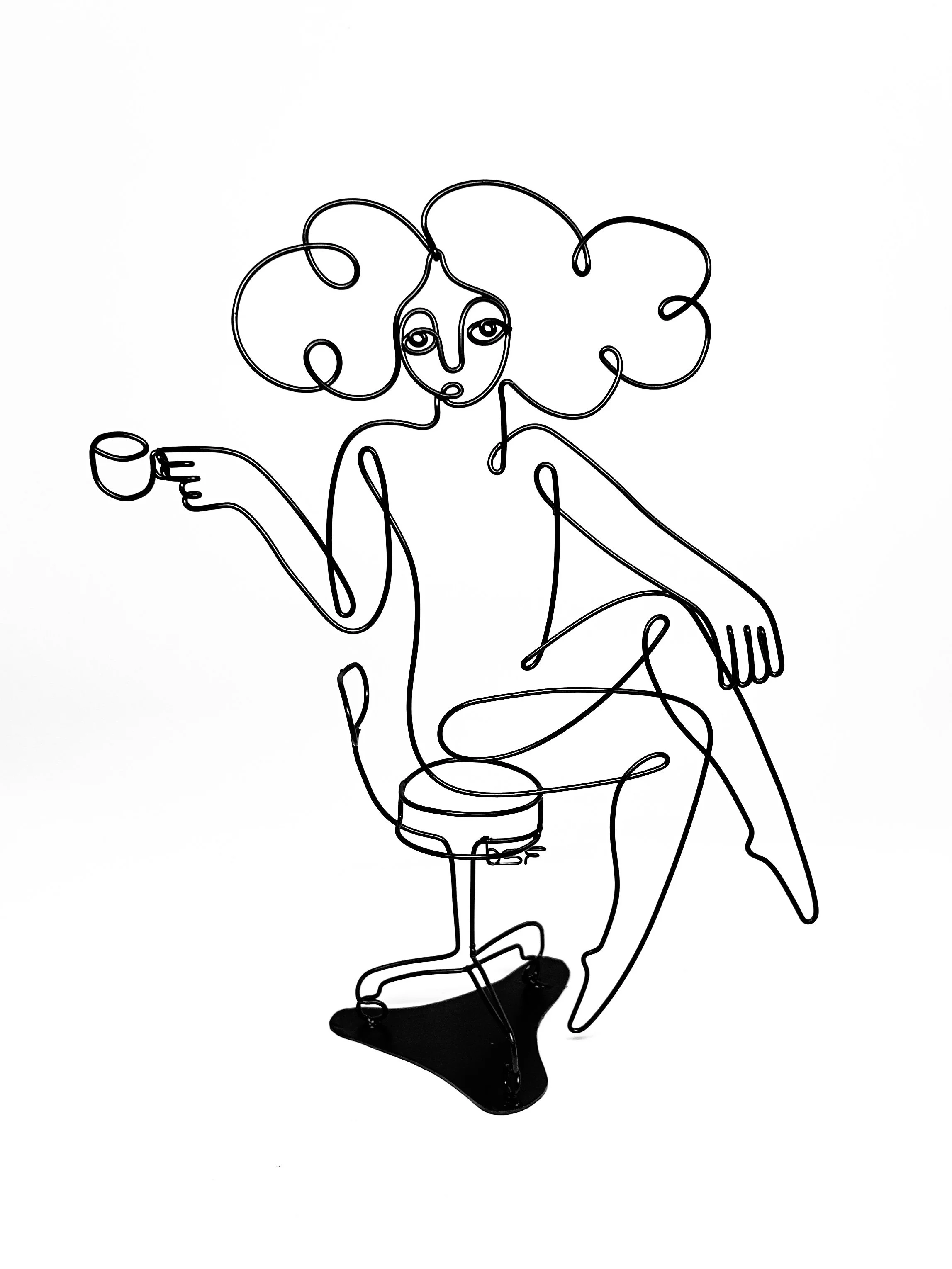 Spilling Tea, 2025, Powder Coated Steel, 7”x10”x2”