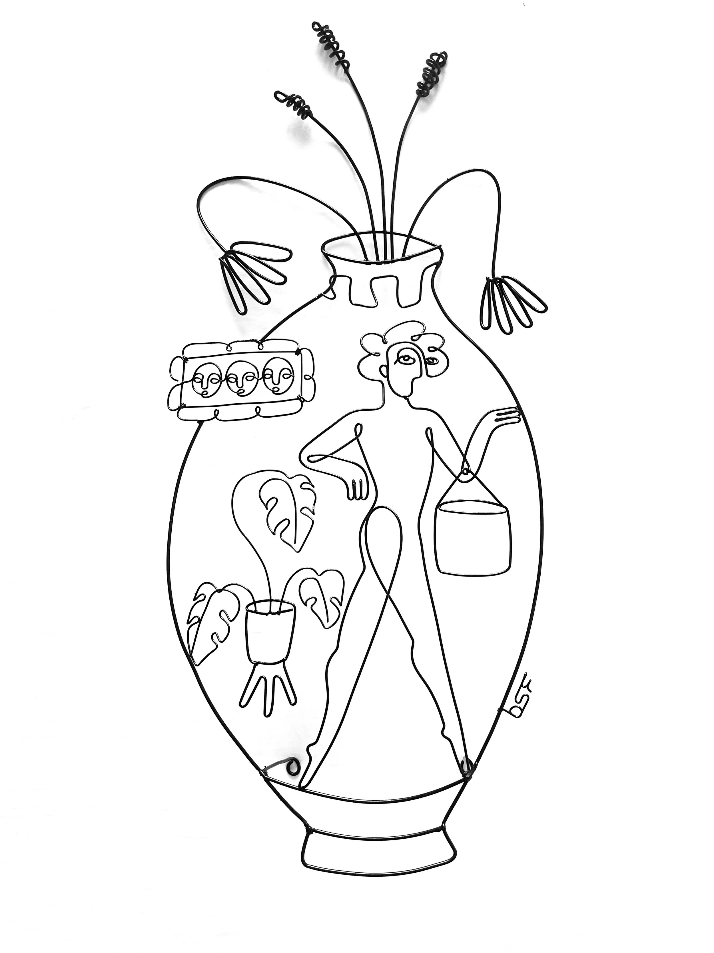 Ode to a Grecian Urn 5, 2025, Powder Coated Steel, 7.5”x13.5”x2.5”
