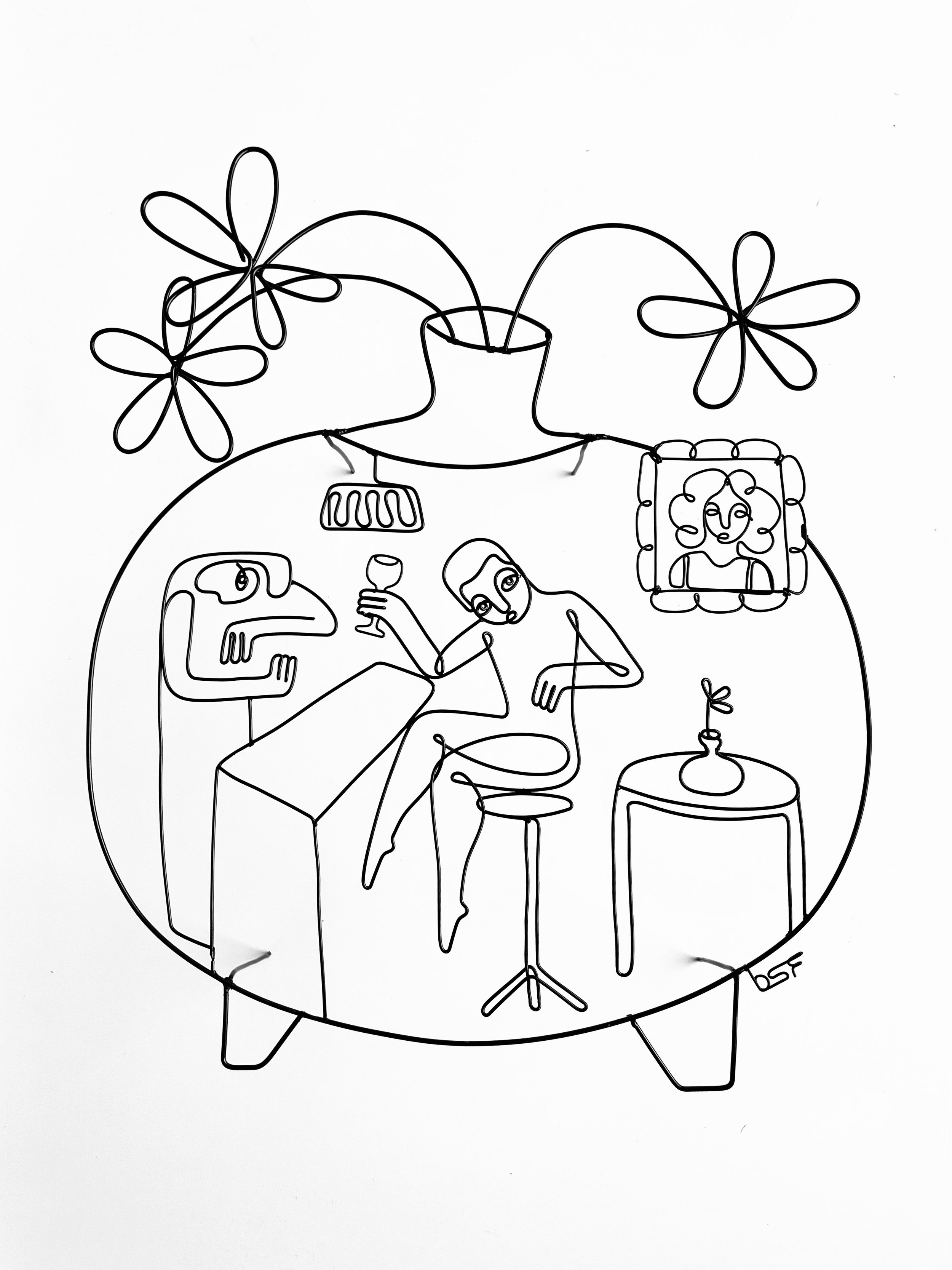 Ode to a Grecian Urn 10 (Happy Hour), 2025, Powder Coated Steel, 11.5”x12”x3”