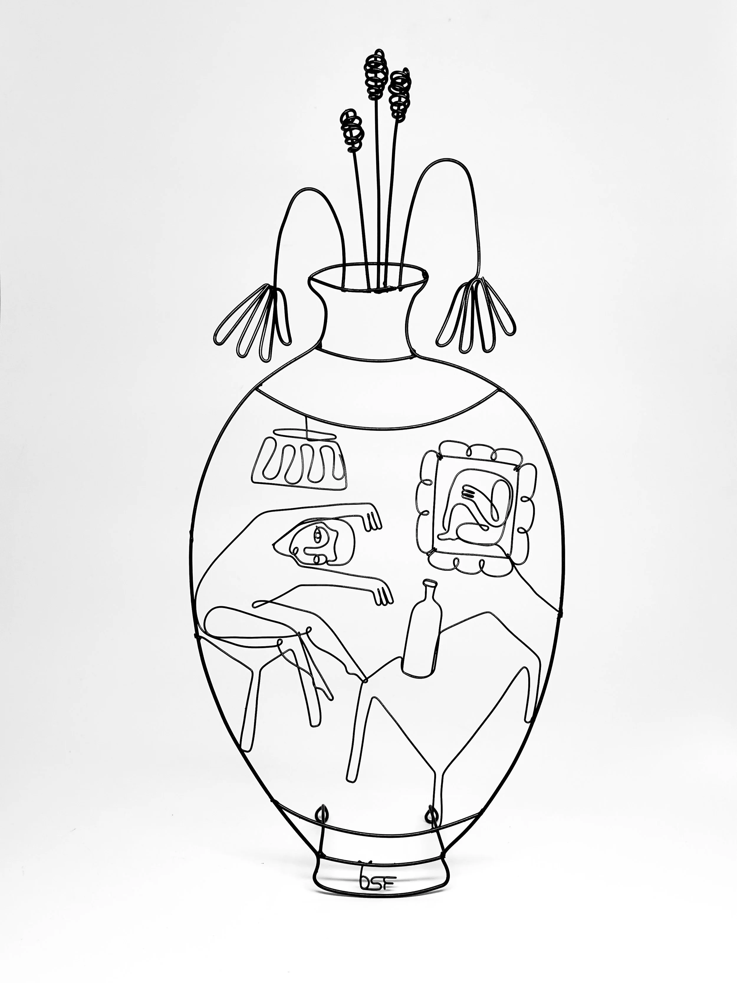 Ode to a Grecian Urn 4, 2025, Powder Coated Steel, 7.5”x14”x3”