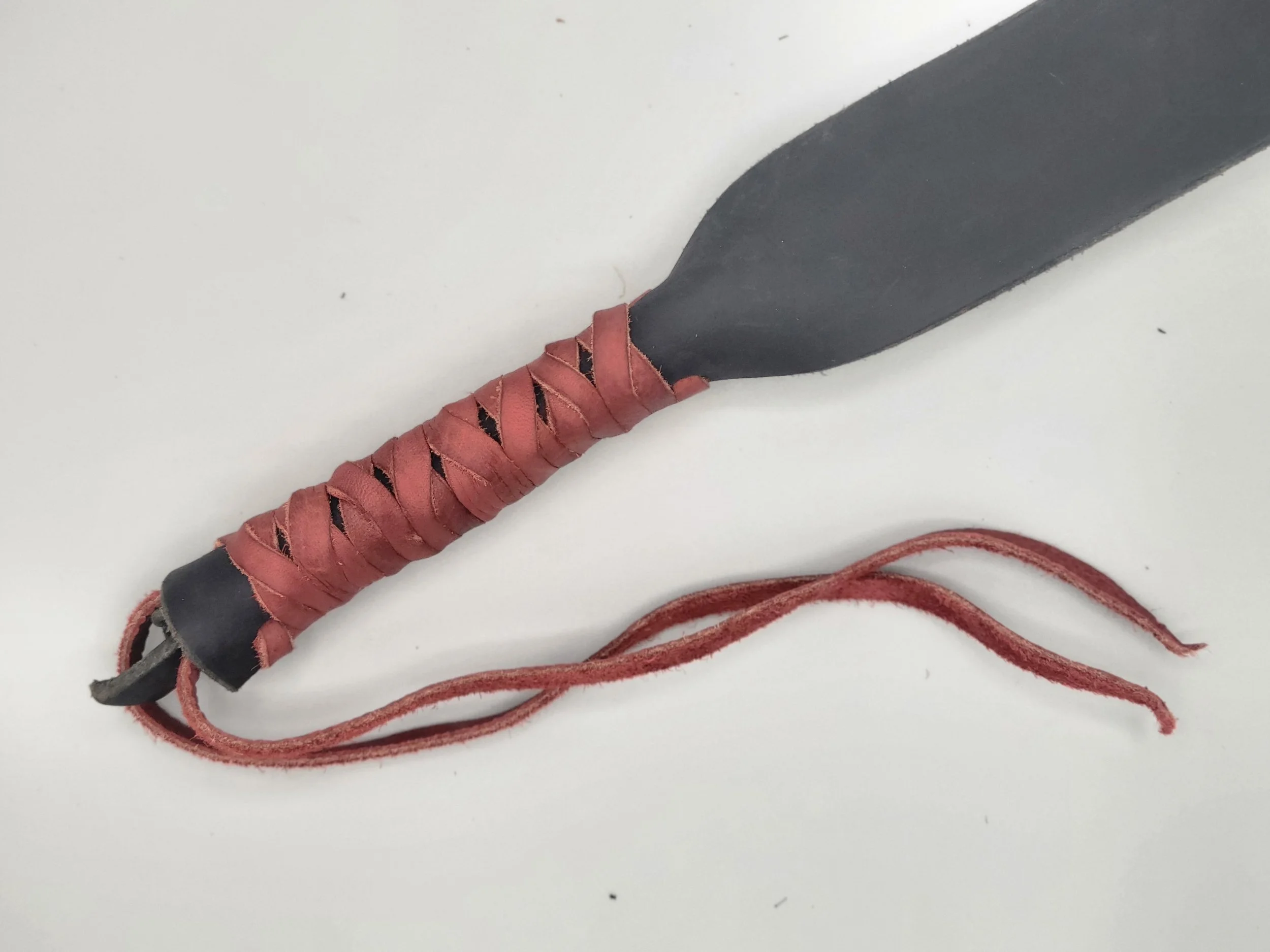 Red and Black leather paddle * Shop BDSM impact toys * Free discreet shipping