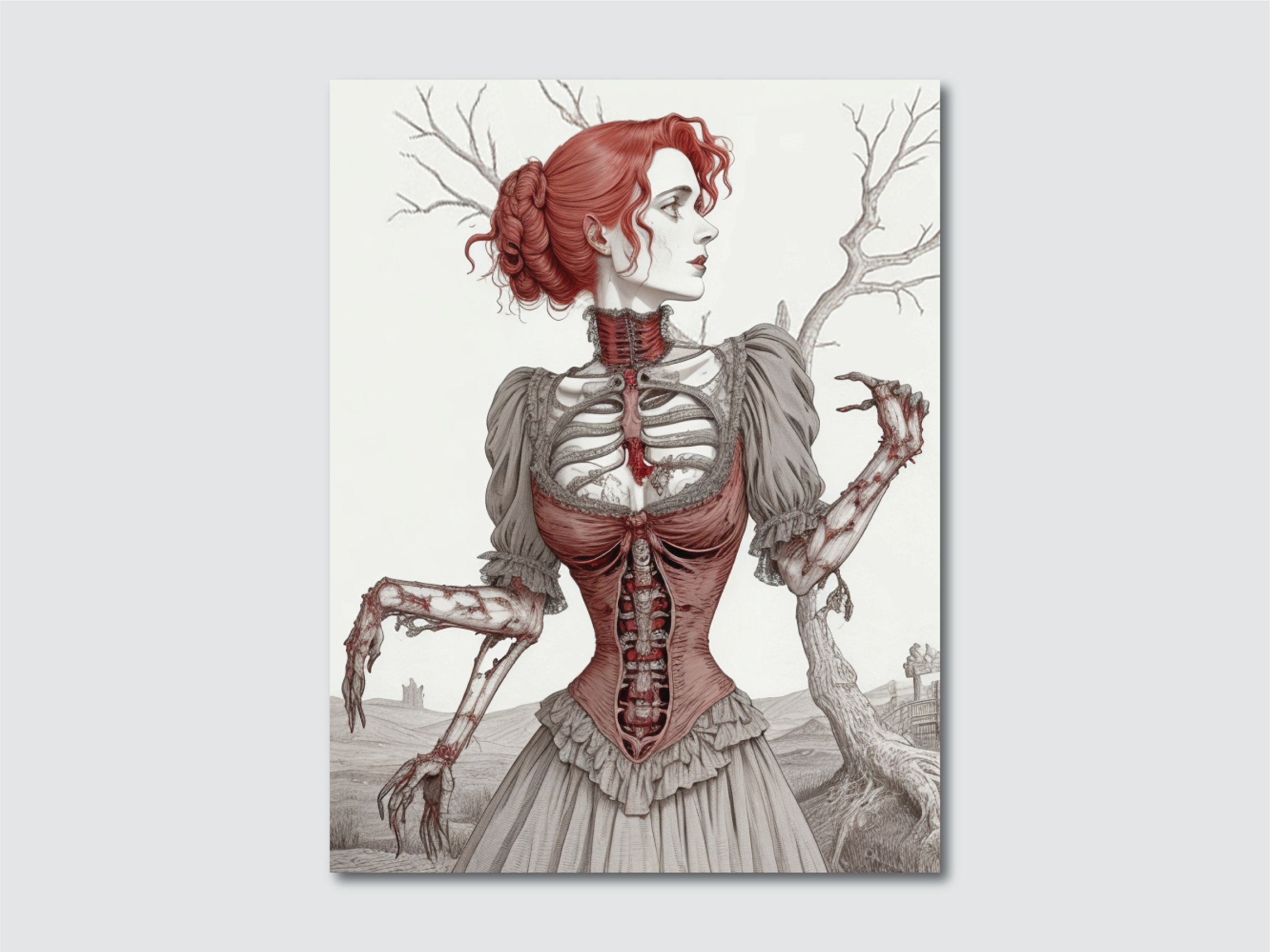 Red Corpse Bride Artwork