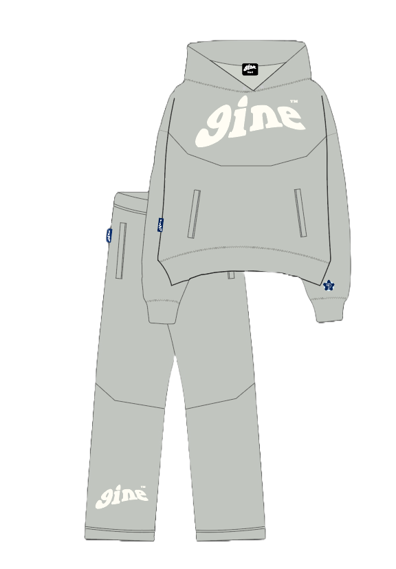 Grey Flower Cross Tracksuit