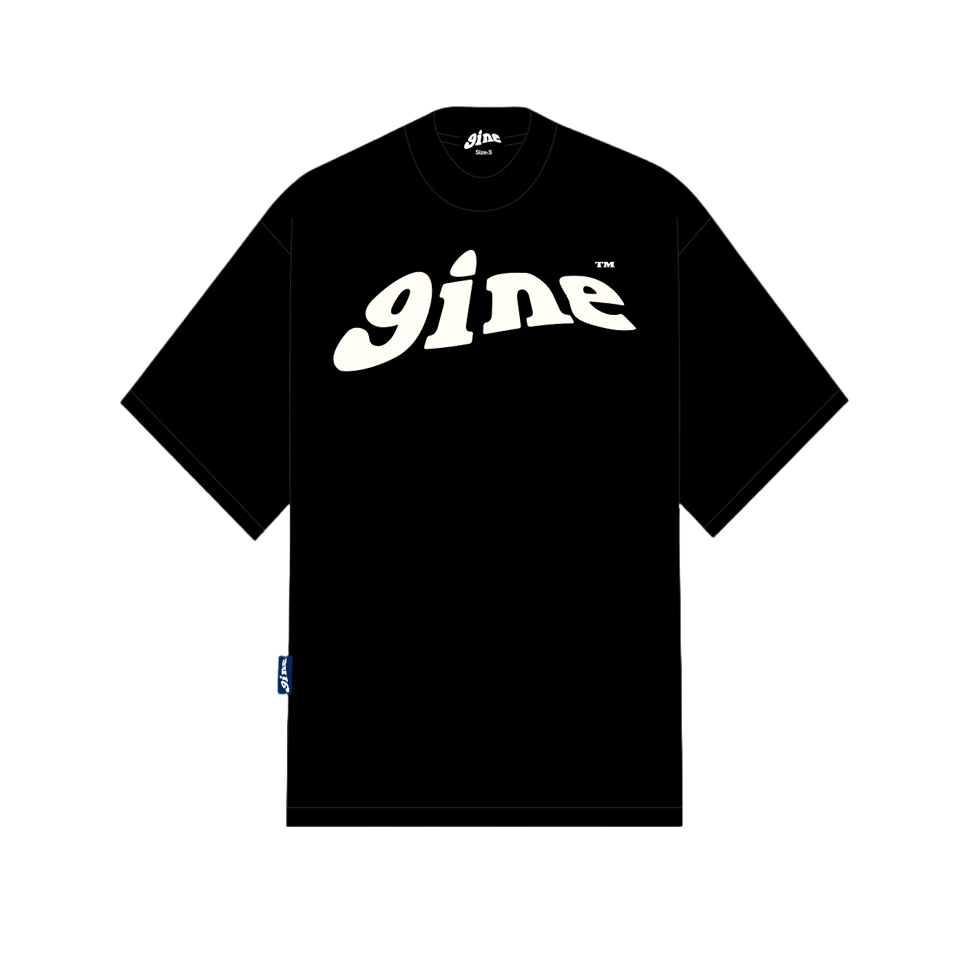 Black Flower Cross Tee
