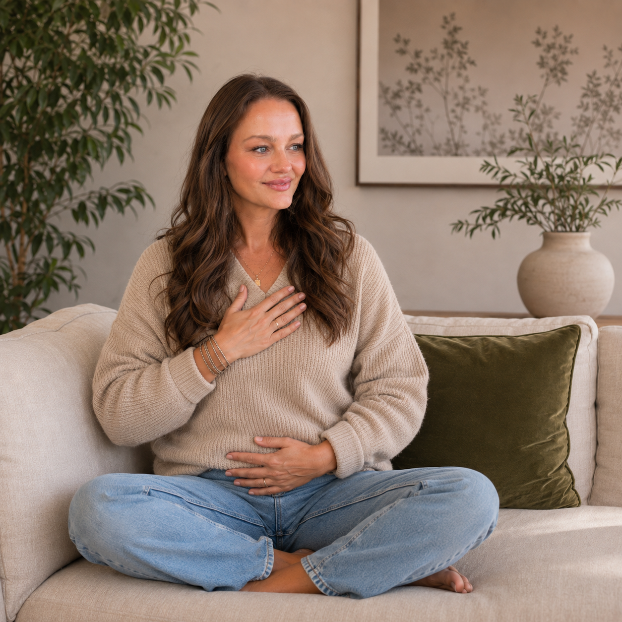 Elizabeth Boyer demonstrating dual awareness to help a client remain connected to the present during EMDR therapy.