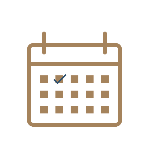 Graphic of a calendar singifying scheudling a first therapy session. 