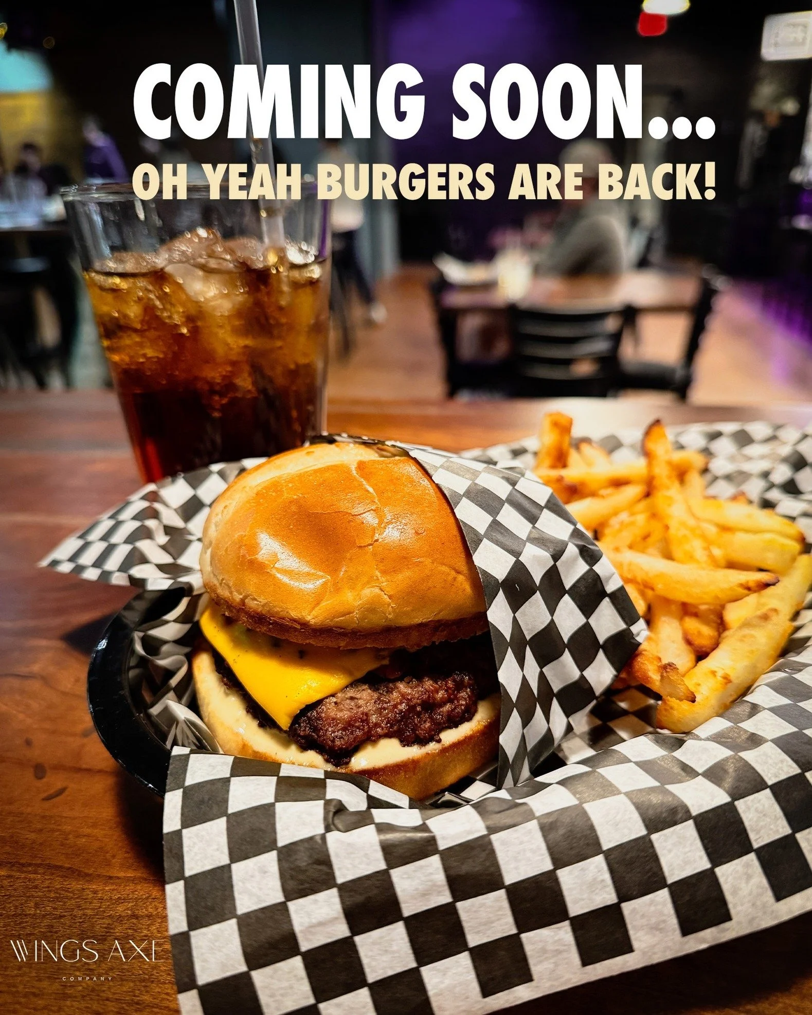 COMING SOON 🚨
Oh yeah&hellip; the burgers you&rsquo;ve been missing are BACK next month! 🍔🔥