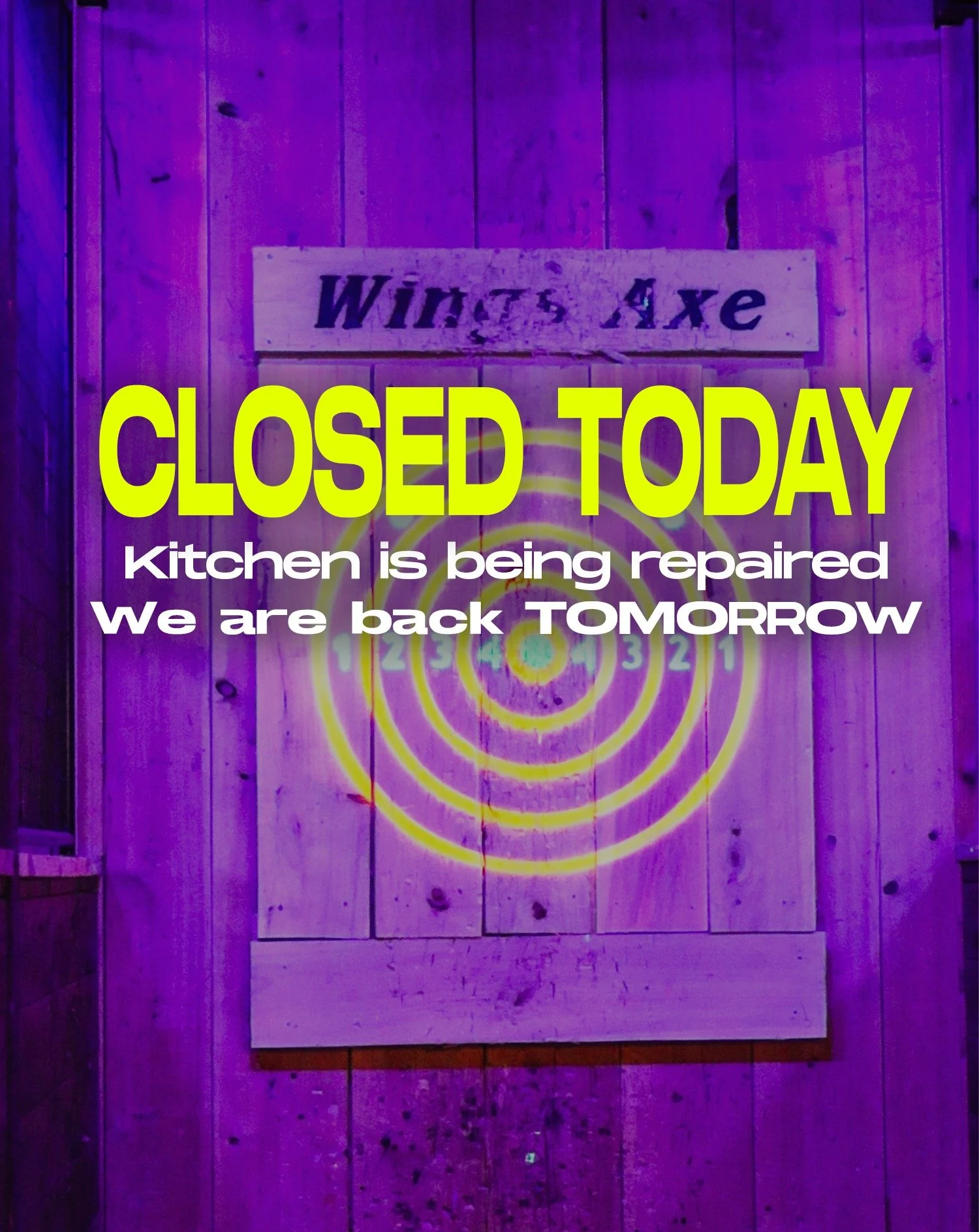 Closed today for kitchen repairs 🚧
But good news&hellip; the ovens will be back in full effect tomorrow and we&rsquo;ll be firing on all cylinders 🔥🍗 Make plans now!