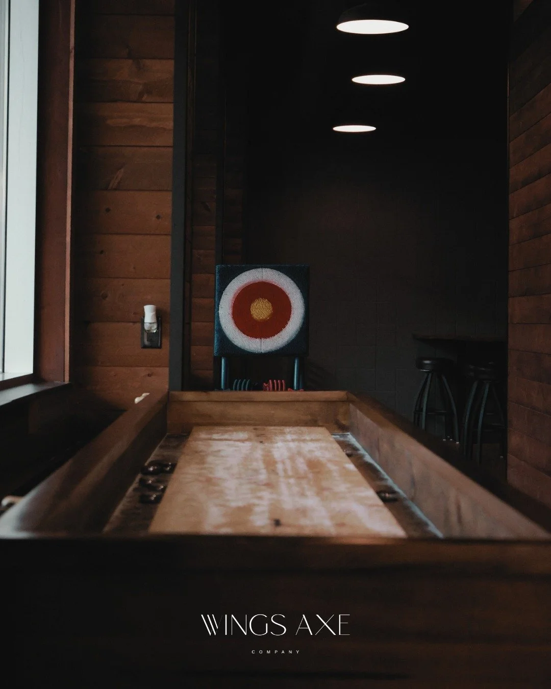 At Wings Axe the experience goes beyond the axe lanes.

Guests can also enjoy shuffleboard and our kid-friendly axe throwing area, giving younger guests a chance to learn and have fun too.

Bring your group and make a night of it. See you soon!
