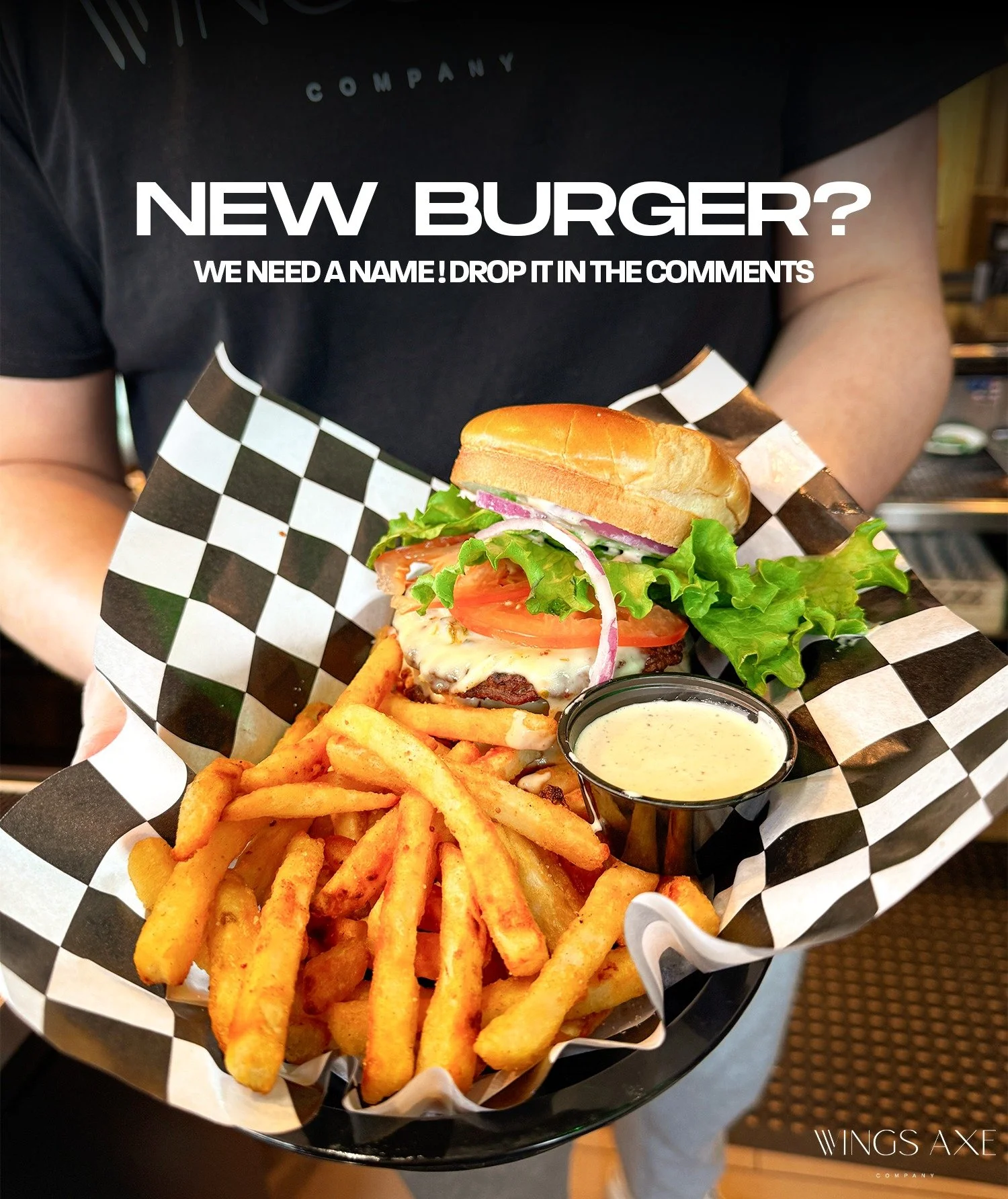 Serious question&hellip;
What would YOU name this burger? 🍔👇

We're open at 4pm! You know this looks good ...