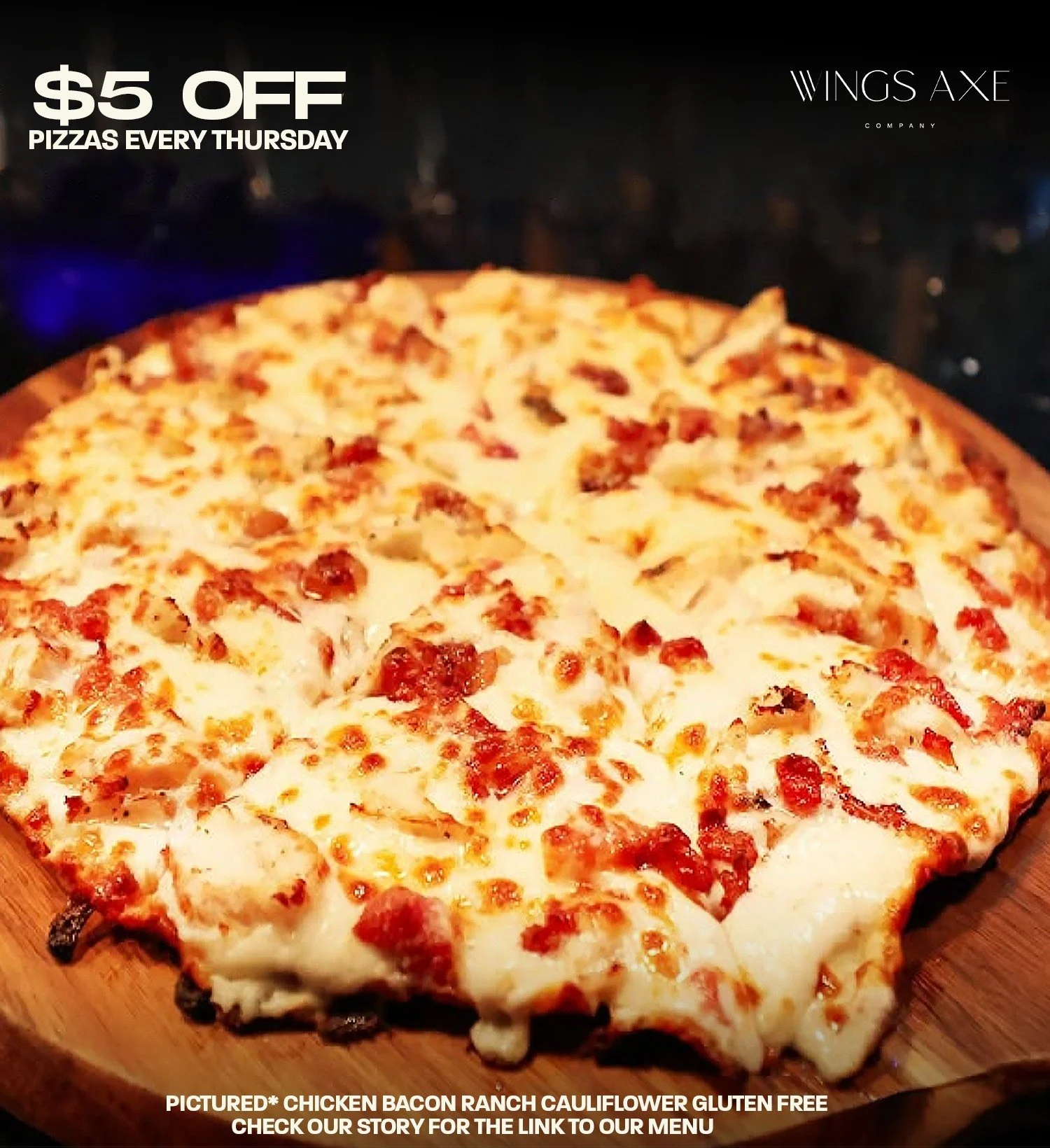 $5 off pizza today?  Yeah&hellip; this is your sign. 👀🔥

Pull up  and make your Thursday a whole lot better. Whether you&rsquo;re craving something classic or that loaded chicken bacon ranch, we&rsquo;ve got you covered.

Don&rsquo;t wait till it&r
