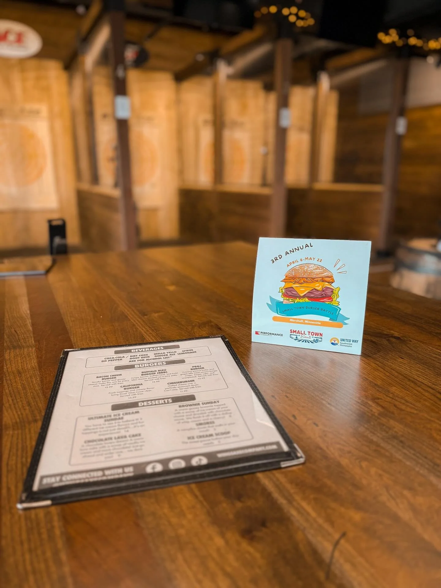 Were open! ✨ come try our Burger Battle &ldquo;Oink &amp;Moo&rdquo; presented by @smalltowneventsmn @performancefoodservice @unitedwayofsouthwestmn 🔥