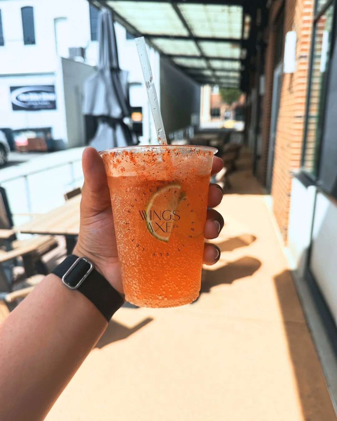 The forecast? ☀️
The drinks? 🧊

Cool off on our patio with a refreshing drink, great food, and the best seat in town.

Pictured: Club soda , Tajin, and Lime! try it out!
