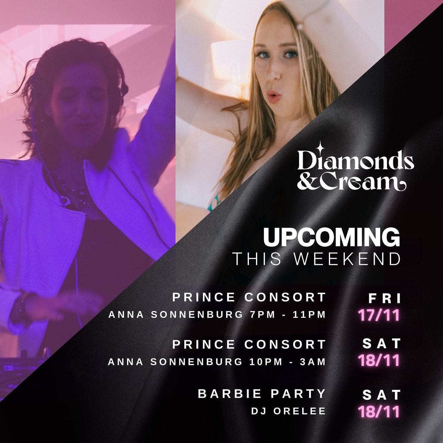 Diamonds &amp; Cream girls this weekend ✨✨🫶🫶🤍🤍 @djannasonnenburg @djorelee 
@theprincebris