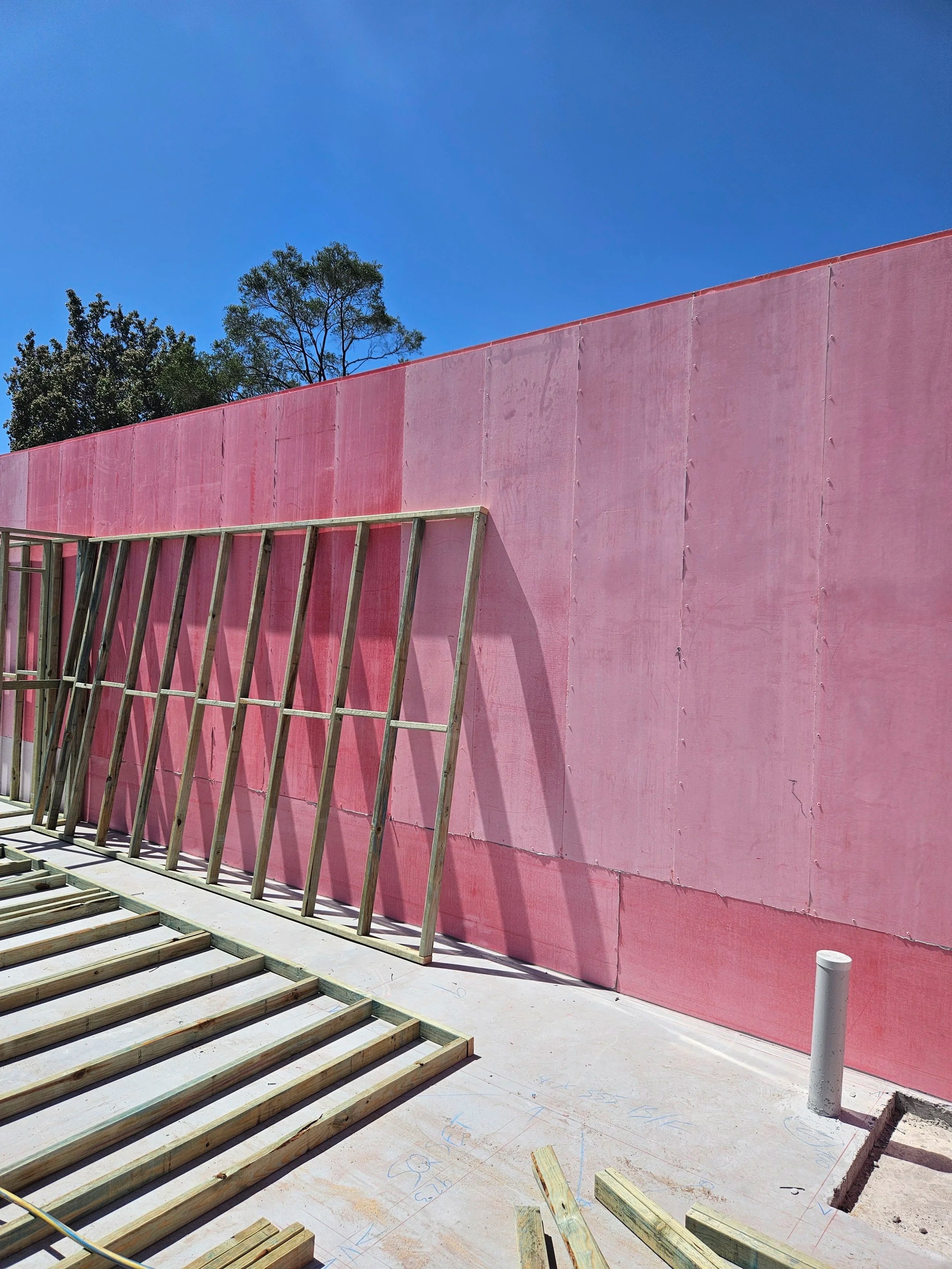 Pink Board Fire Wall Geotruss
