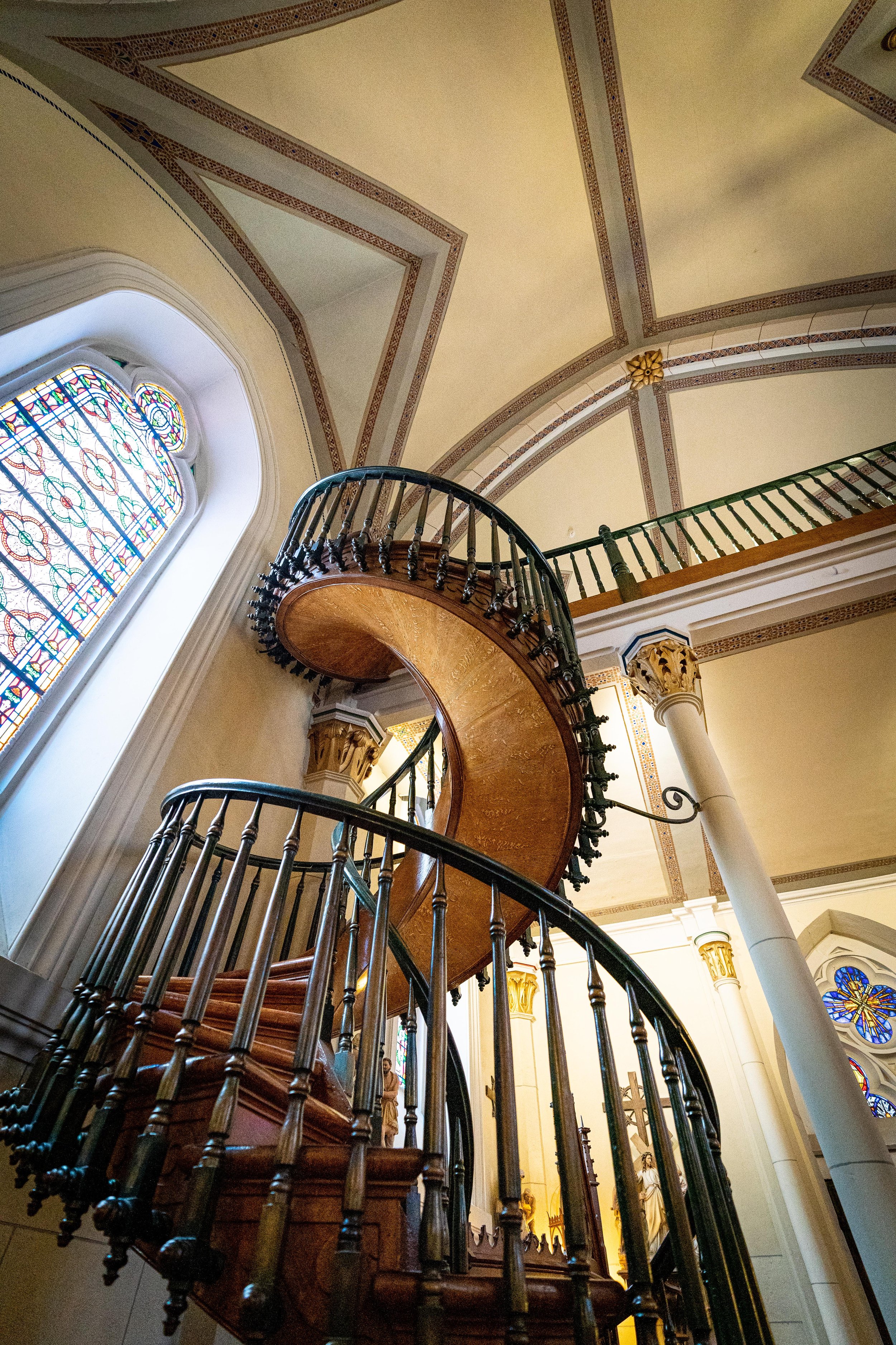 St. Joseph Staircase at the Loretto Chapel in Santa Fe, NM.