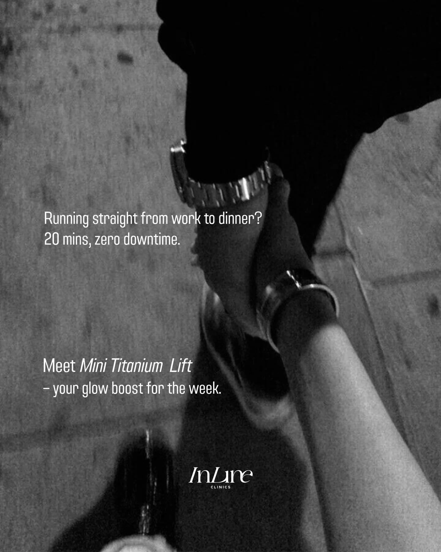 From inbox to dinner plans in 20 minutes.
Mini Titanium Lift fits between your 5pm meeting and 7pm date &mdash; no redness, no downtime, just glow 💆&zwj;♀️