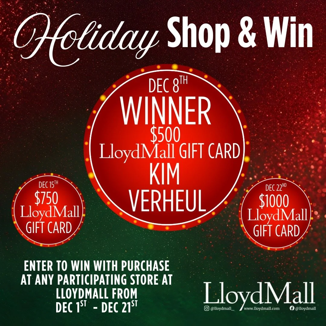 Congrats to Kim Verheul, who is our 1st Holiday Shop &amp; Win Winner of a $500 LloydMall Gift Card!

From December 8th-14th, shop LloydMall and be entered to win a $750 LloydMall Gift Card!

Just a reminder! ⭐
Each week is a fresh chance to win! Eac