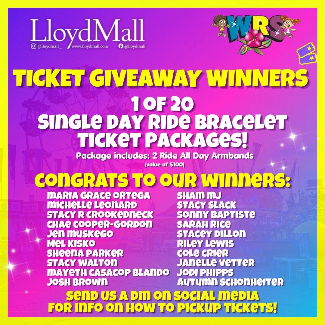 Congrats to the WINNERS of our Ticket Giveaway for the Wild Rose Fair!

Tag the winners here!!
Winners, send us a DM on social media and we will give you the information on how to claim your tickets!