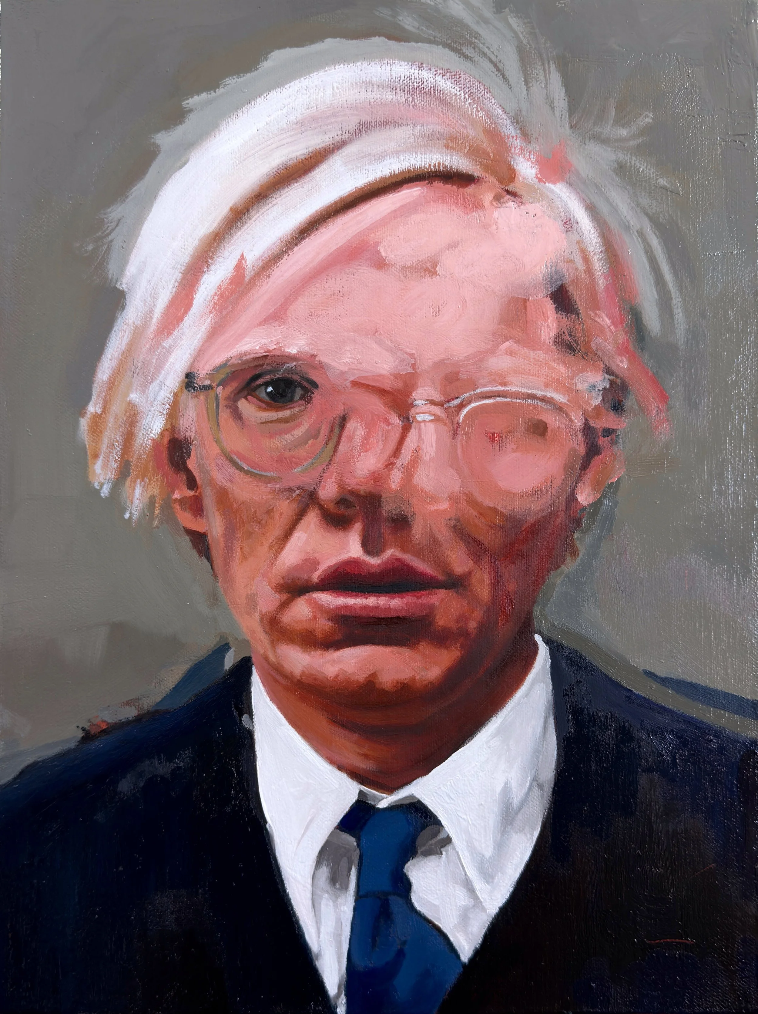 “Head Study (for Robert Hughes)” 2026, Oil on canvas. 30.5x40.5cm. (a plan for failure)
