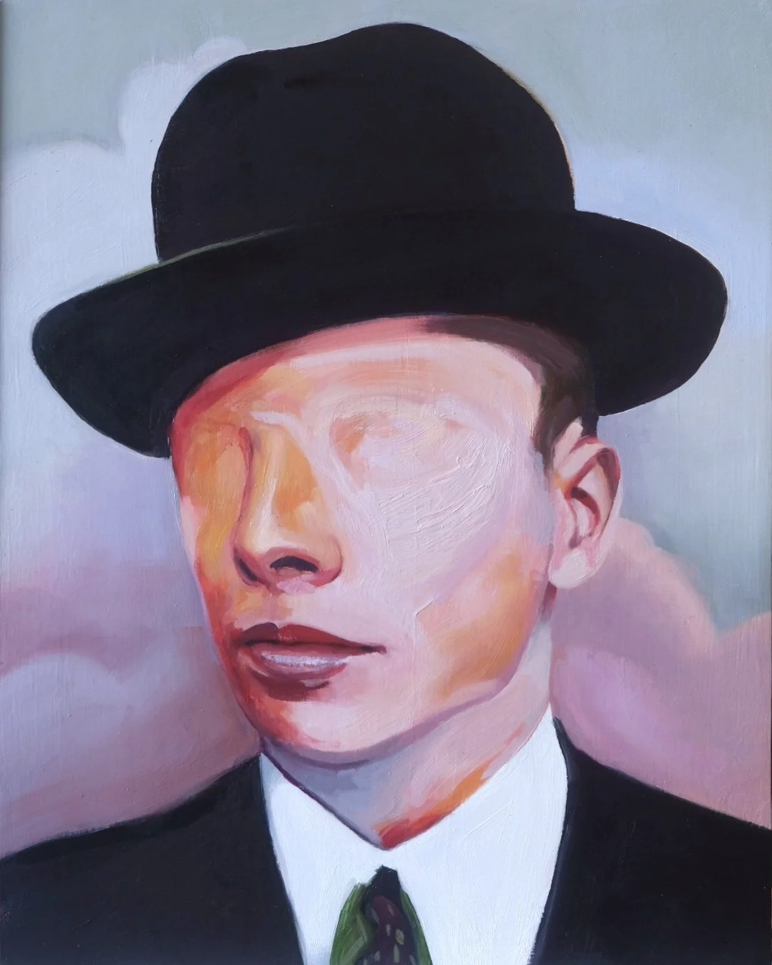 “Untitled” 2023, Oil on cradled wood panel 35.5x28.5cm.