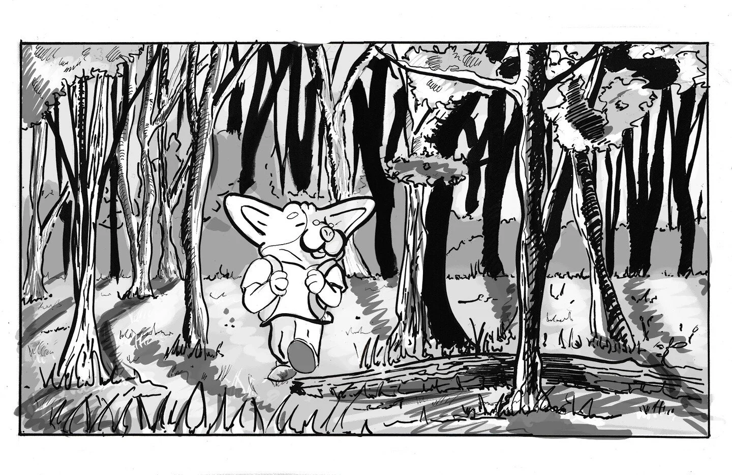 Here is another Shortstack the Corgi comic strip. Where he is just taking a small quick hike around a forest. Hope you enjoy! 
#art #illustration #comicstrip #comicart #comic #ink #digitalart #digitalart #inkdrawing #digitalillustration