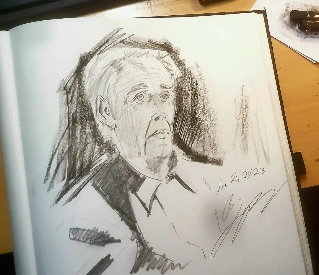 Here is another portrait drawing I did for the day. Hope you enjoy.

#drawdaily #draw #drawsomething #portaitsketch #sketching #sketchbook #portait #drawingoftheday #art #sketch