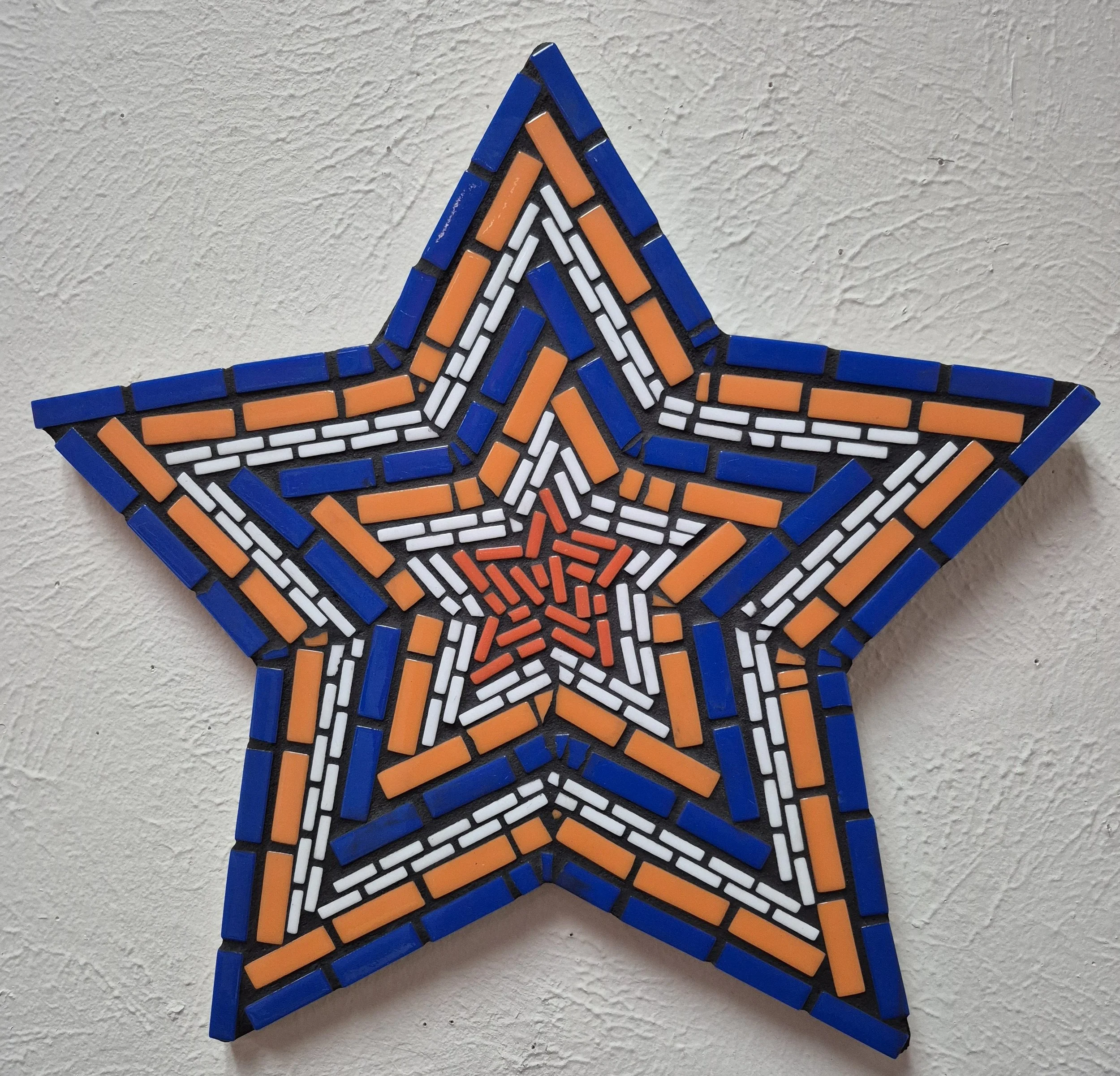 Star of Blue & Orange by Leah Mitchell