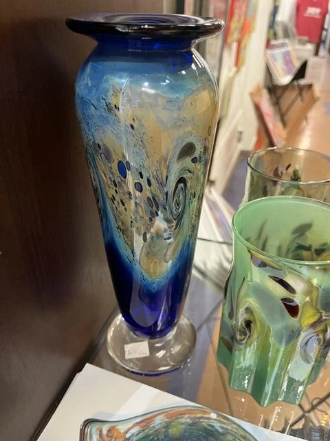 Large Blown Glass Vase by Patrick Morrissey & Prairie Dog