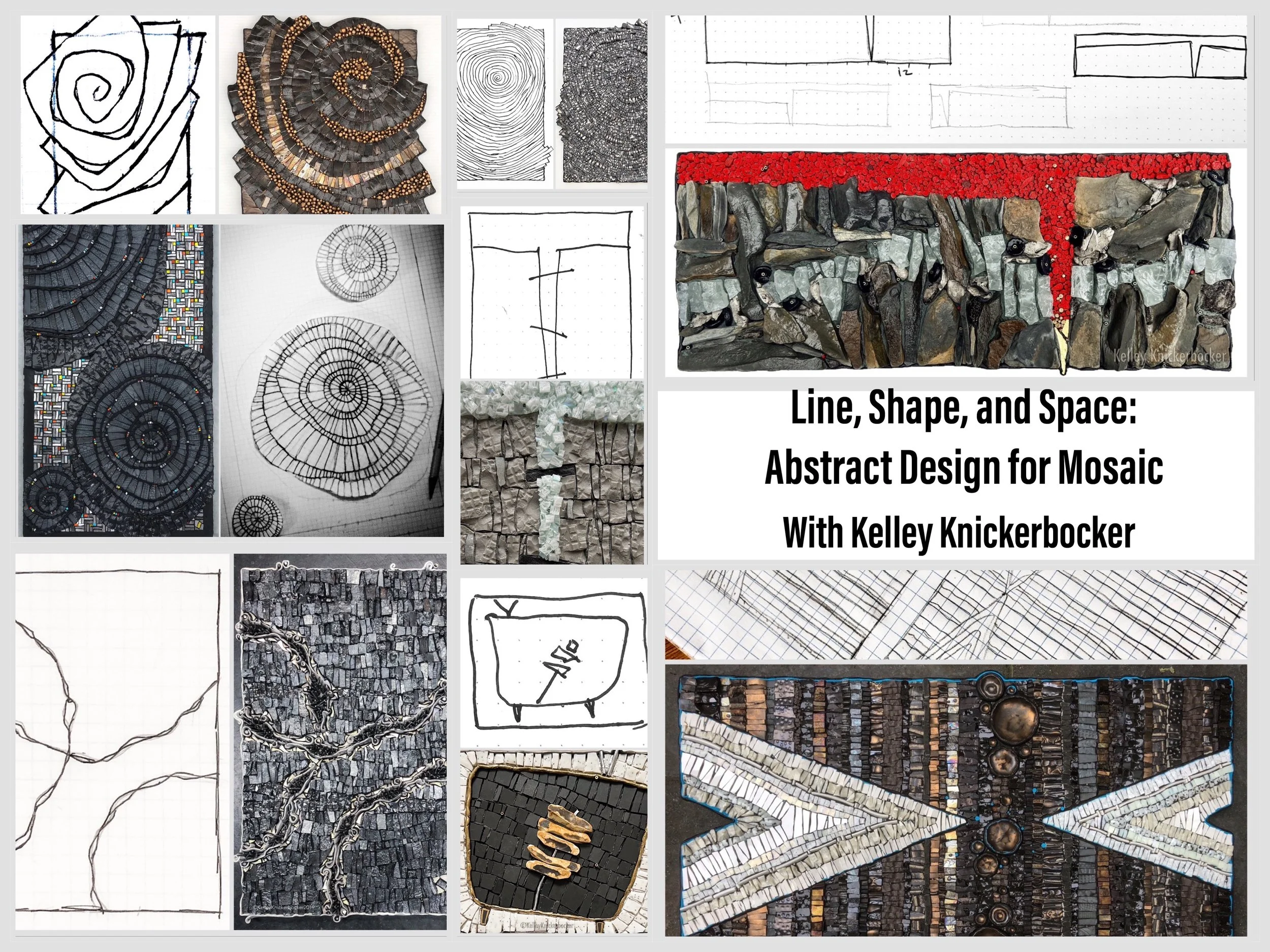 Line, Shape, and Space: Abstract Design for Mosaic with Kelley Knickerbocker - Day 1