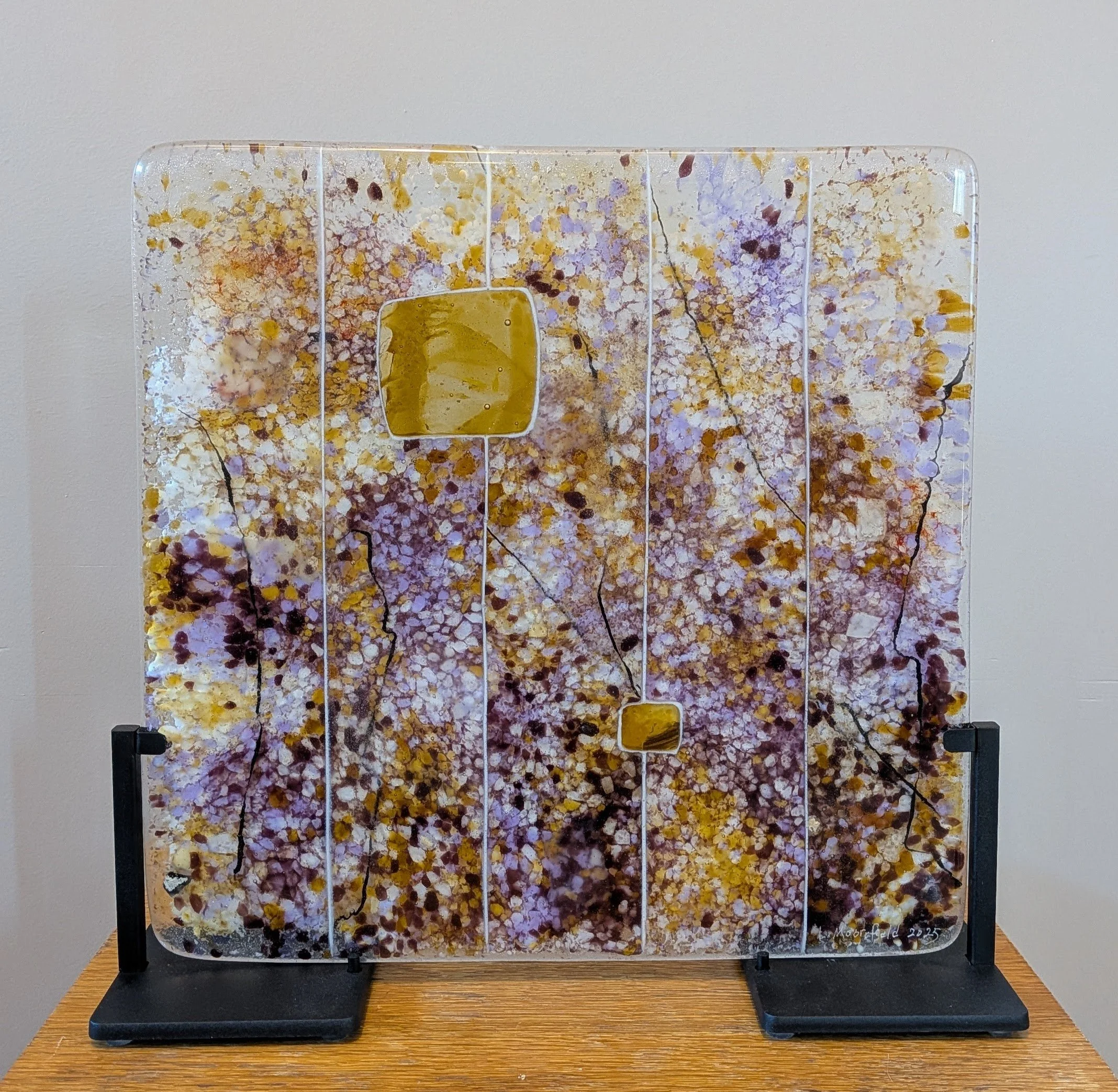 Amber Plum Window Abstract #2 by Laura Moorefield