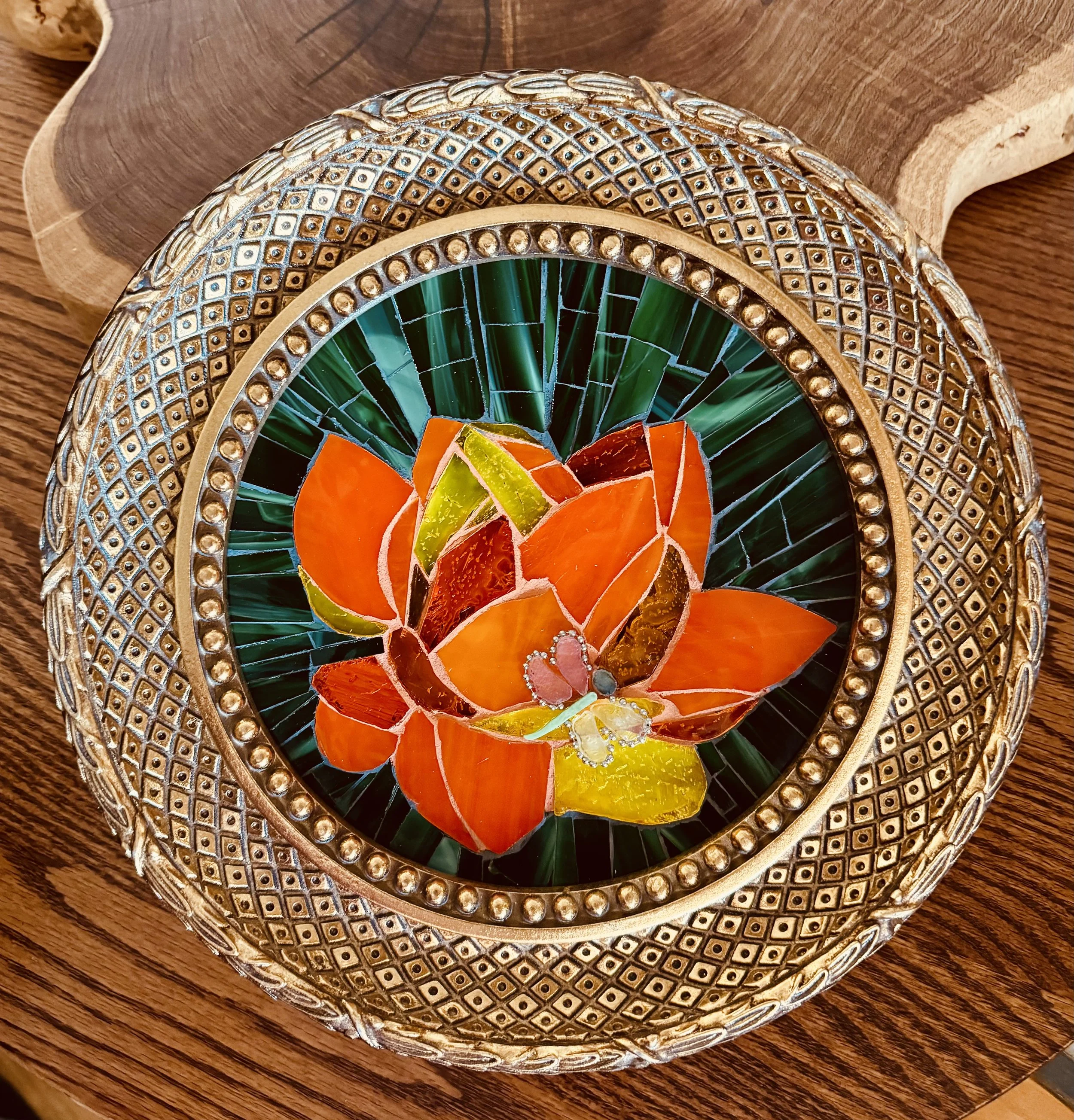 Golden Sunset Lotus by Molly Bell