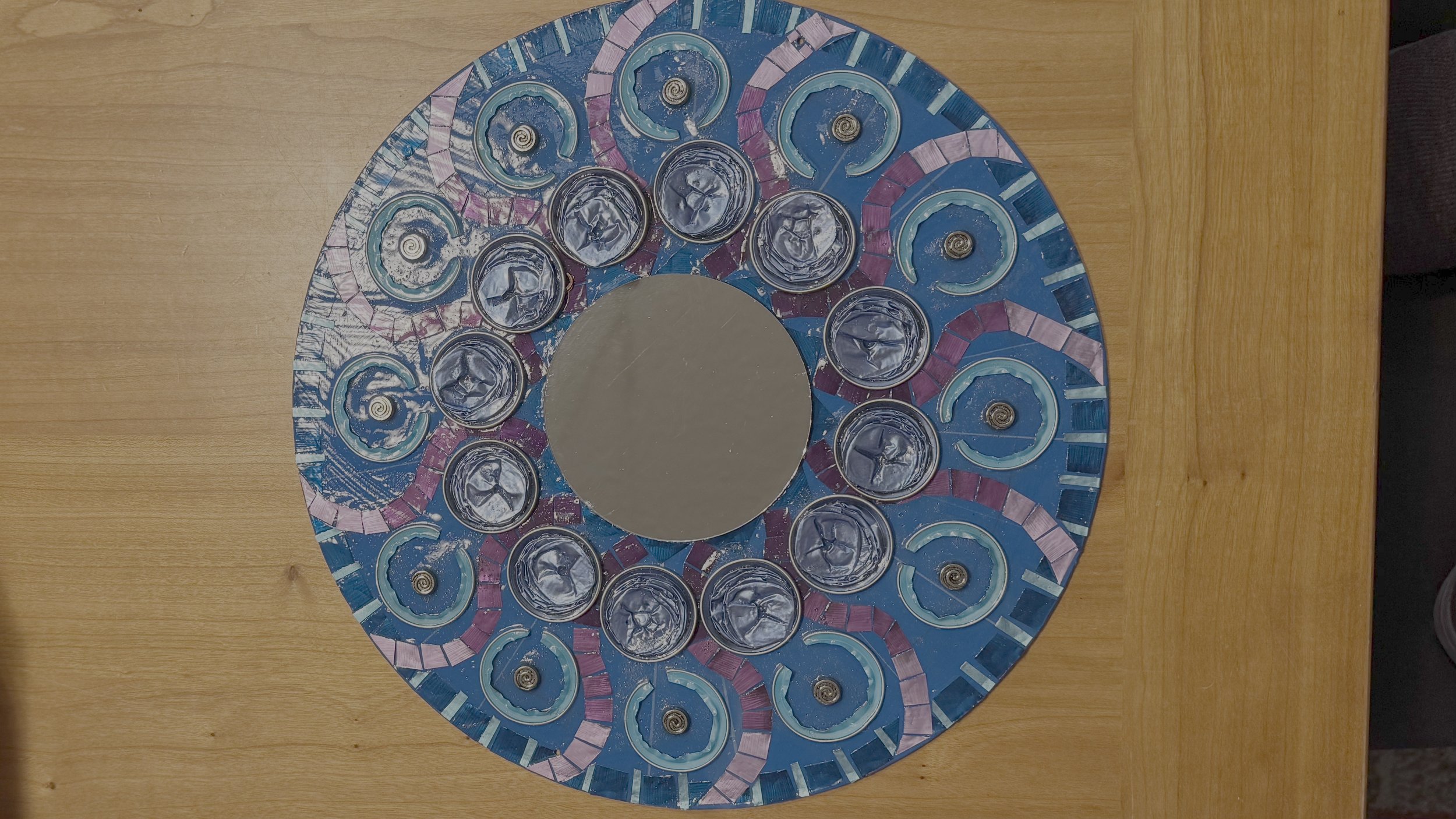 Blue and Purple Mirror by Dina Afek