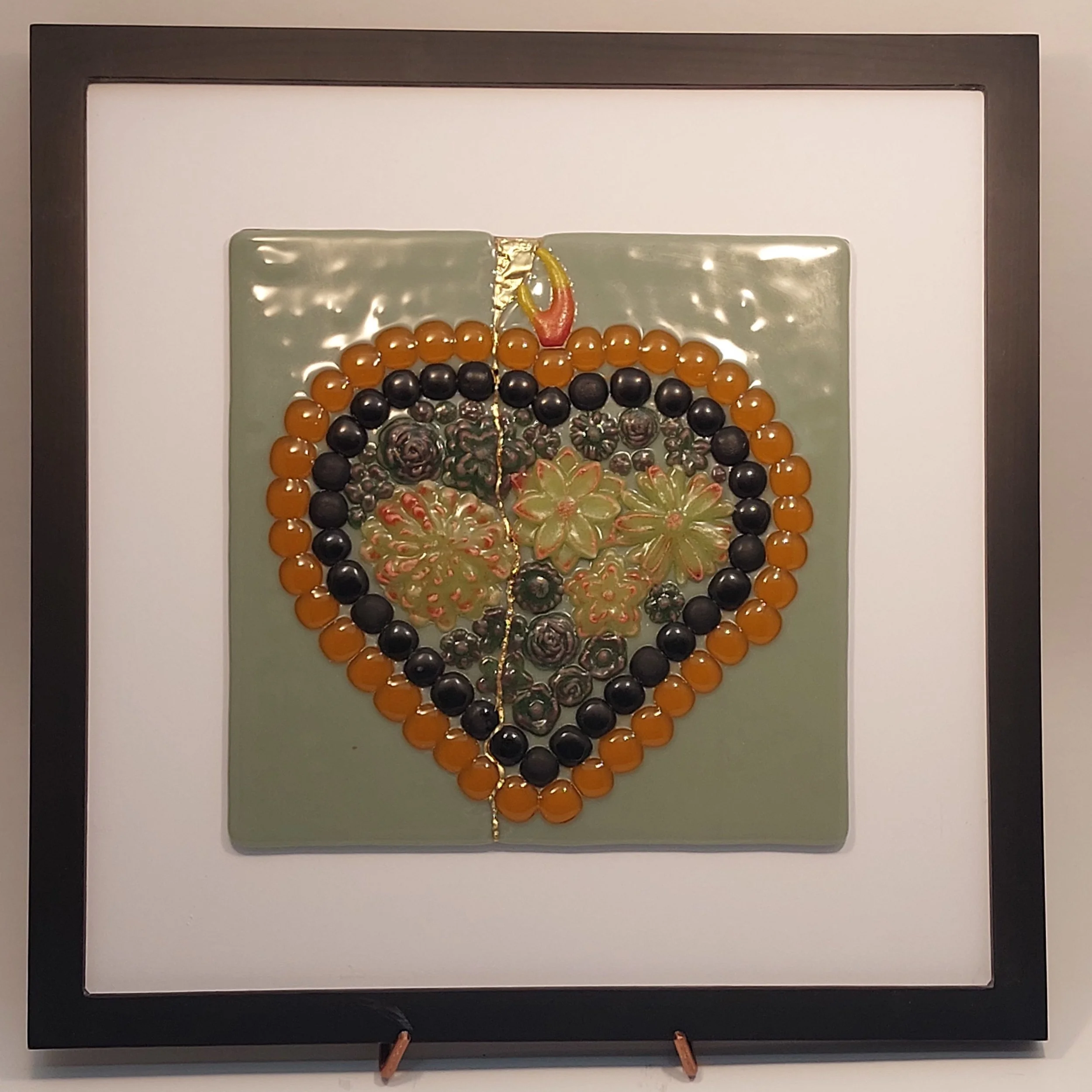Succulent Milagro, Kintsugi on Green glass by Lavae Aldrich