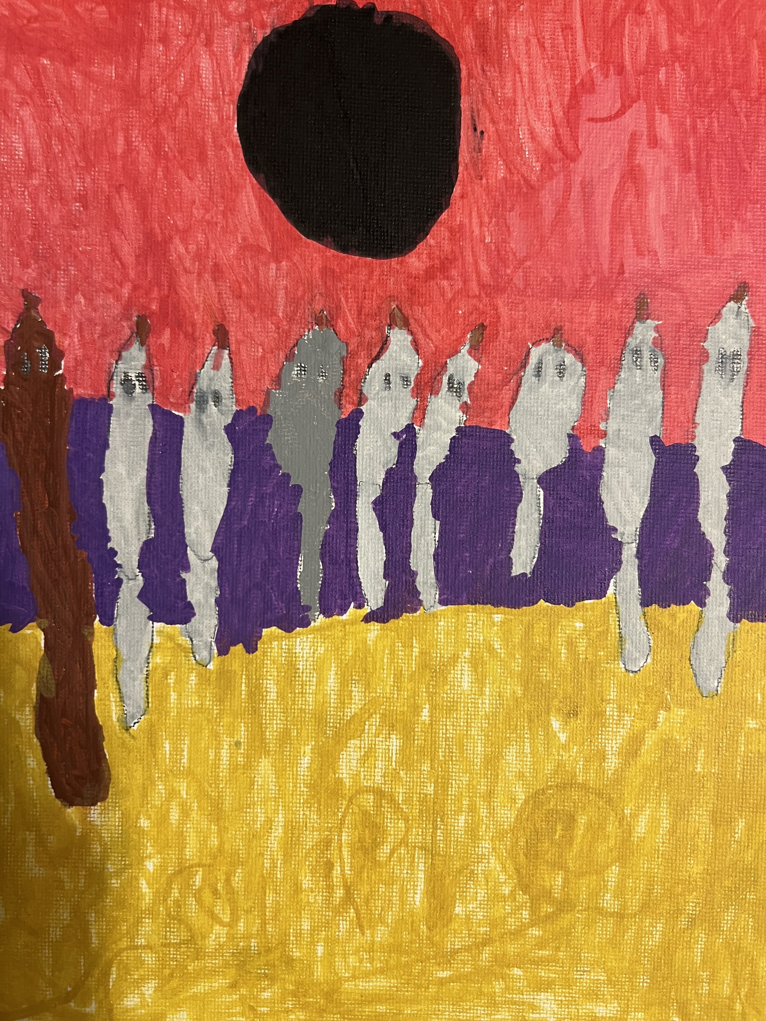 Howling Wolves Flag by Juliet Gill